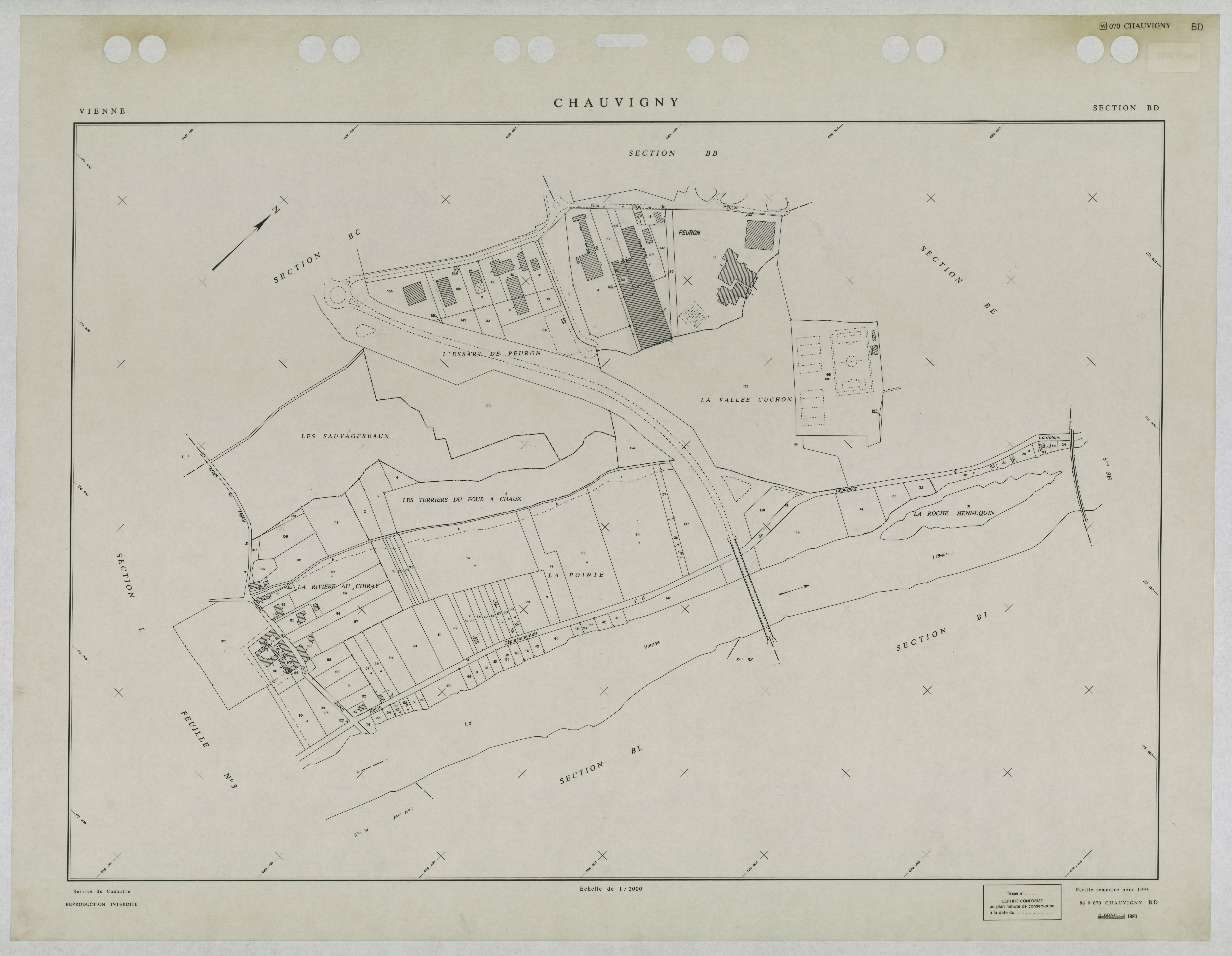Chauvigny - FRAD086_cadastre Plans remaniés 