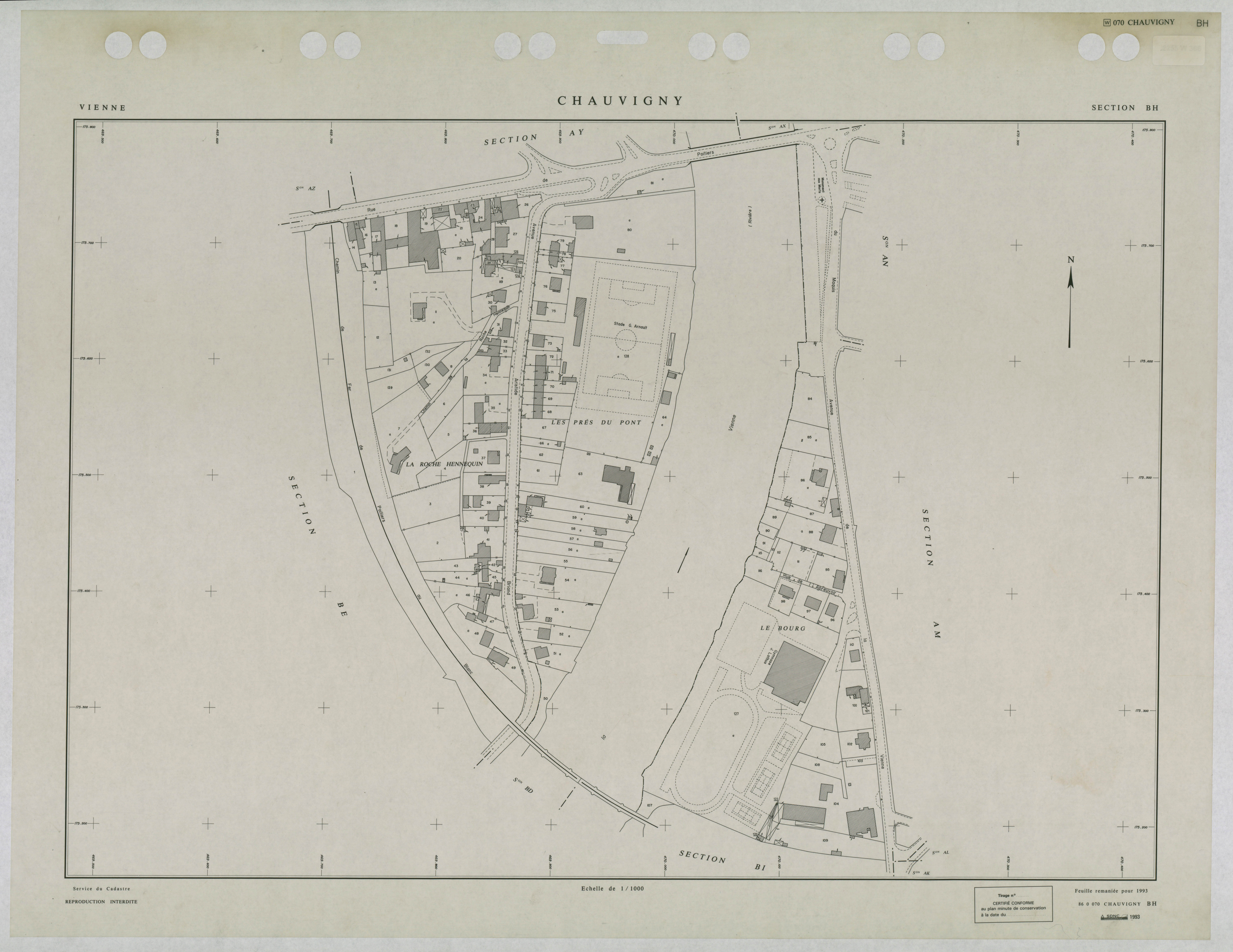 Chauvigny - FRAD086_cadastre Plans remaniés 