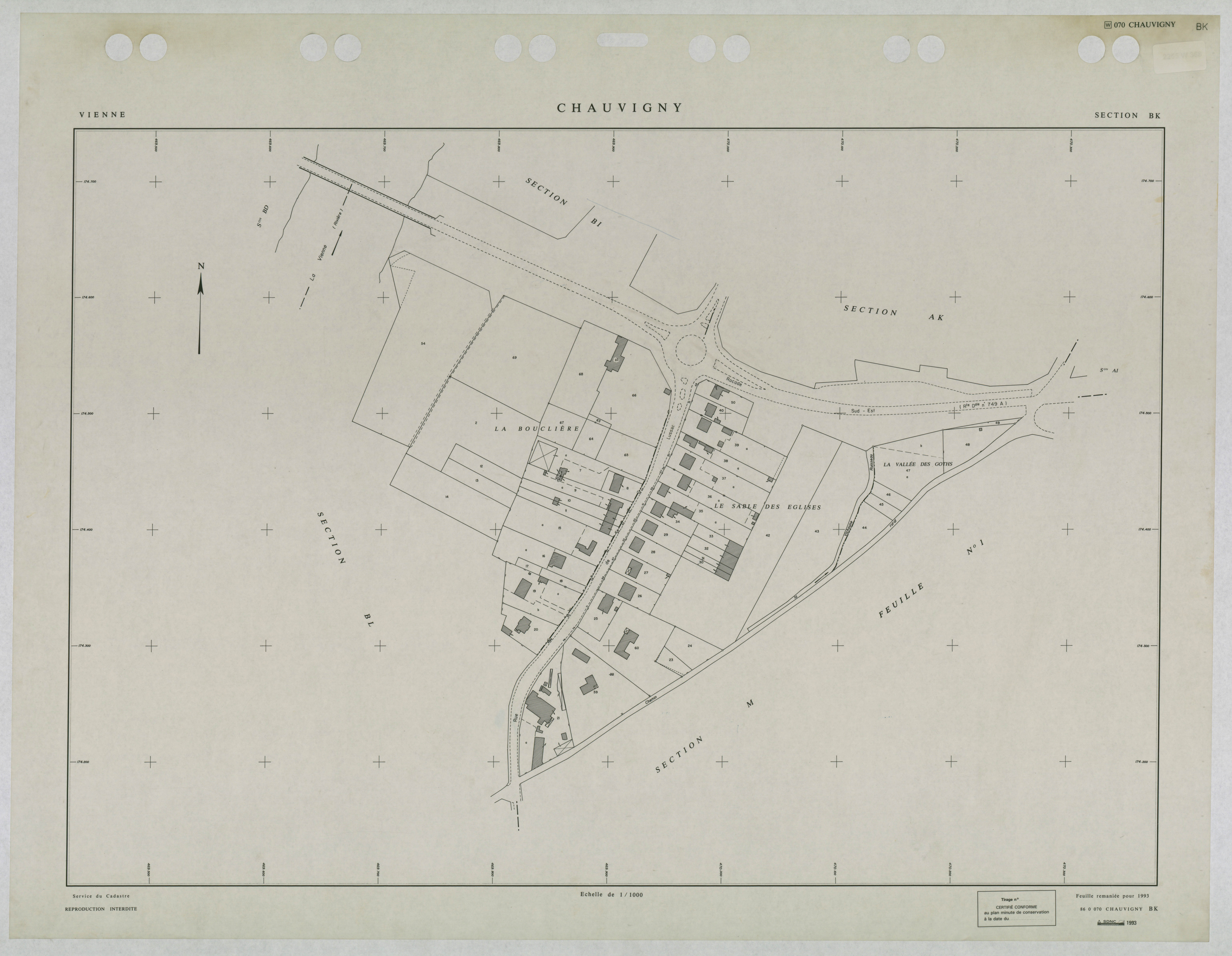 Chauvigny - FRAD086_cadastre Plans remaniés 