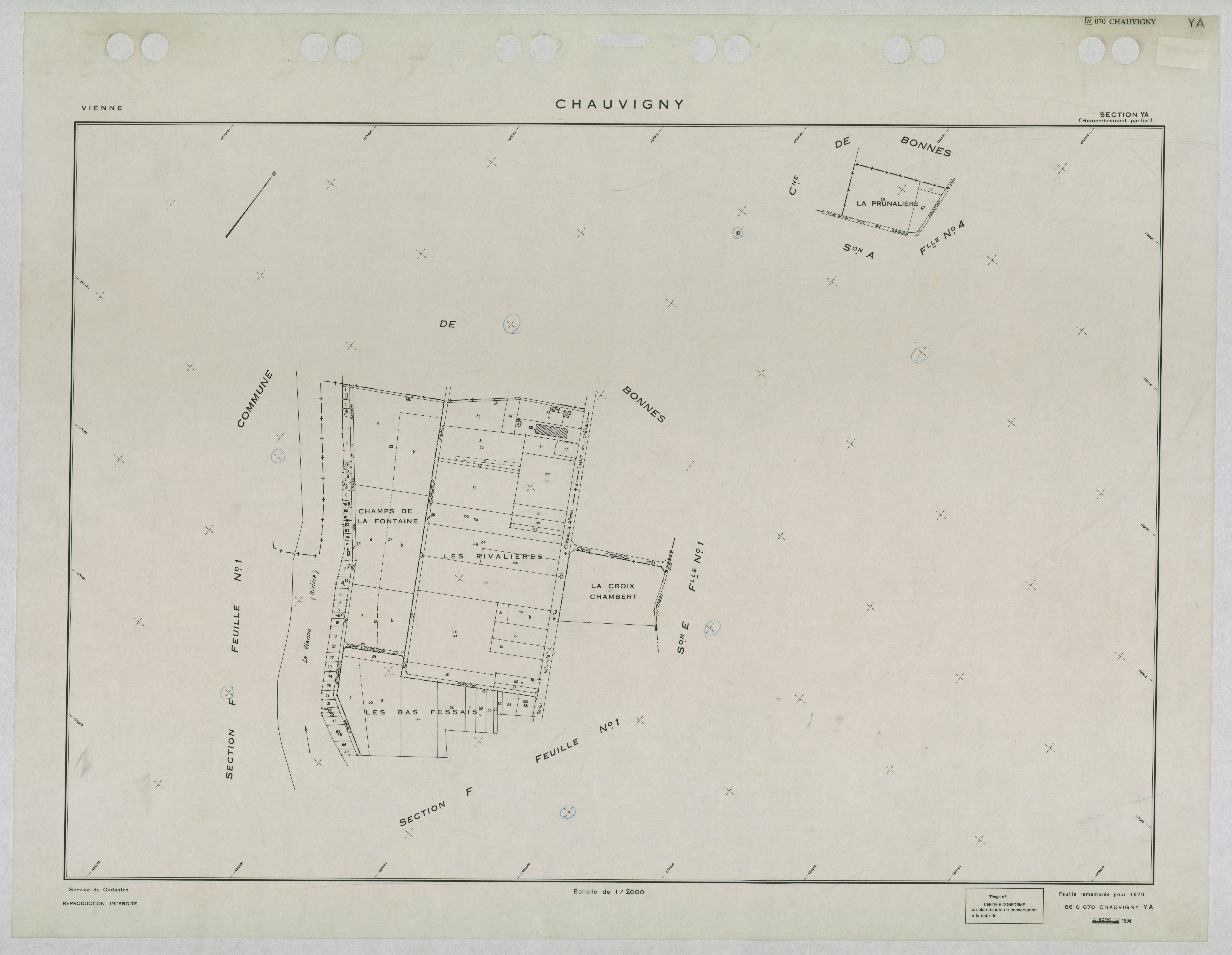 Chauvigny - FRAD086_cadastre Plans remaniés 