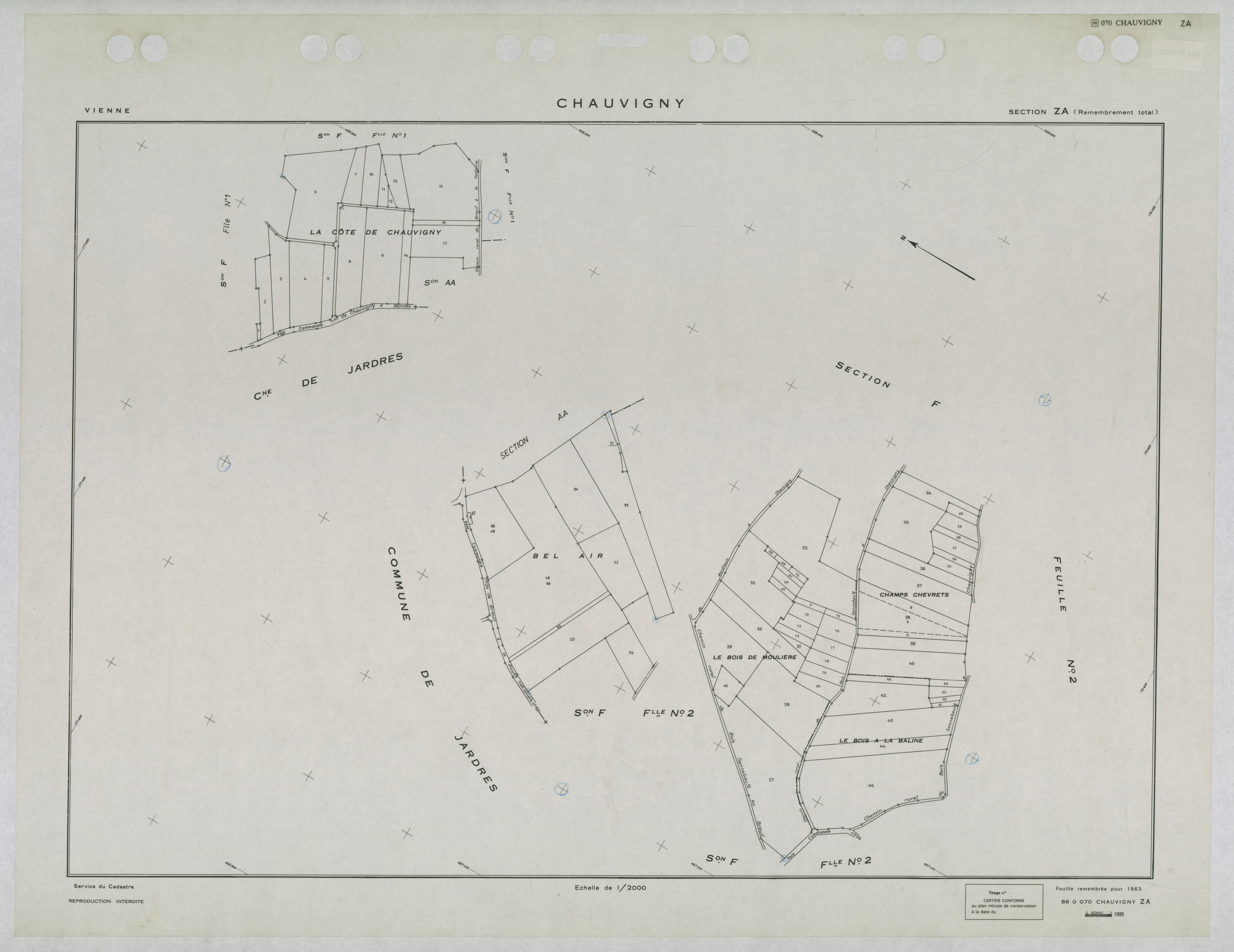 Chauvigny - FRAD086_cadastre Plans remaniés 