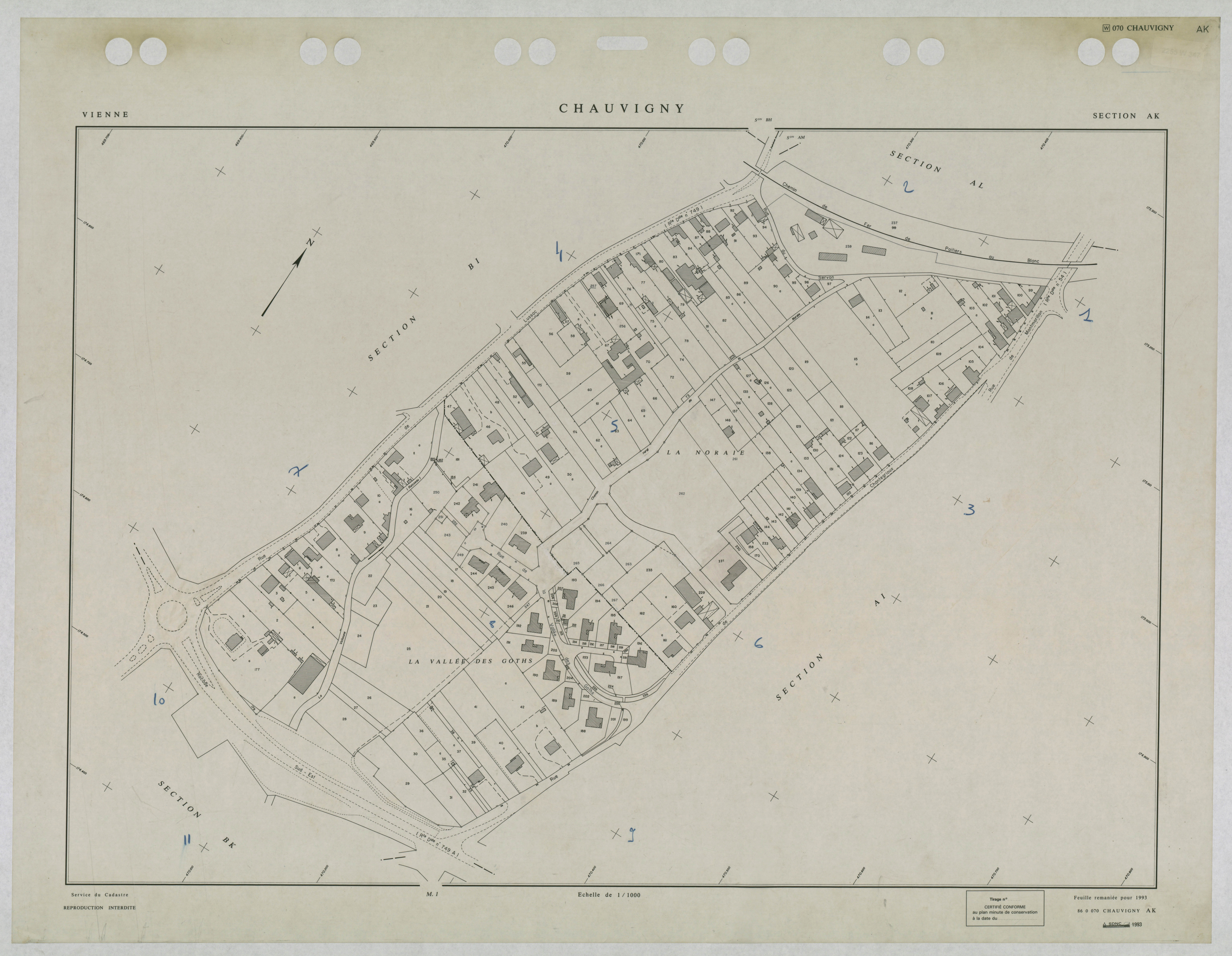 Chauvigny - FRAD086_cadastre Plans remaniés 