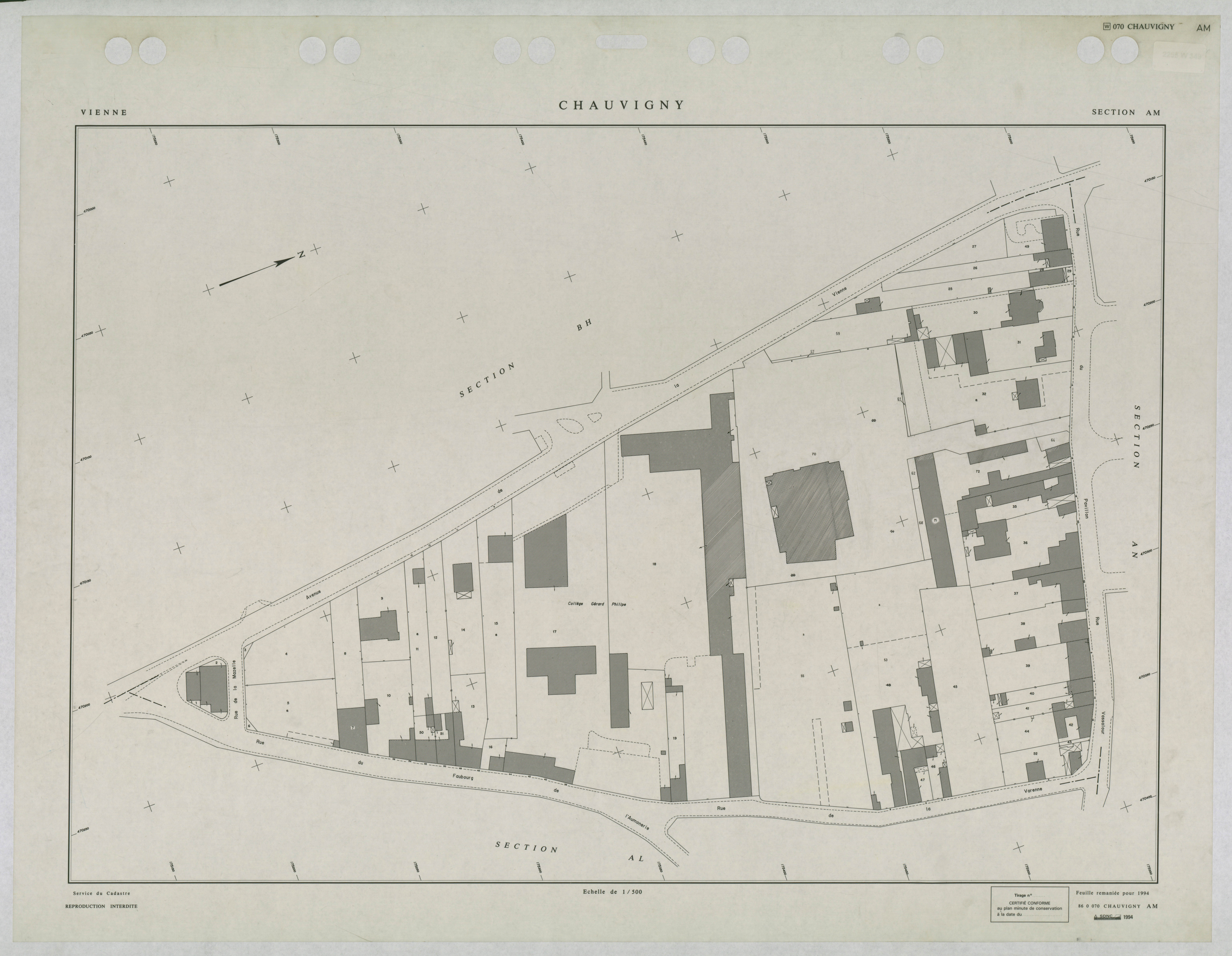 Chauvigny - FRAD086_cadastre Plans remaniés 