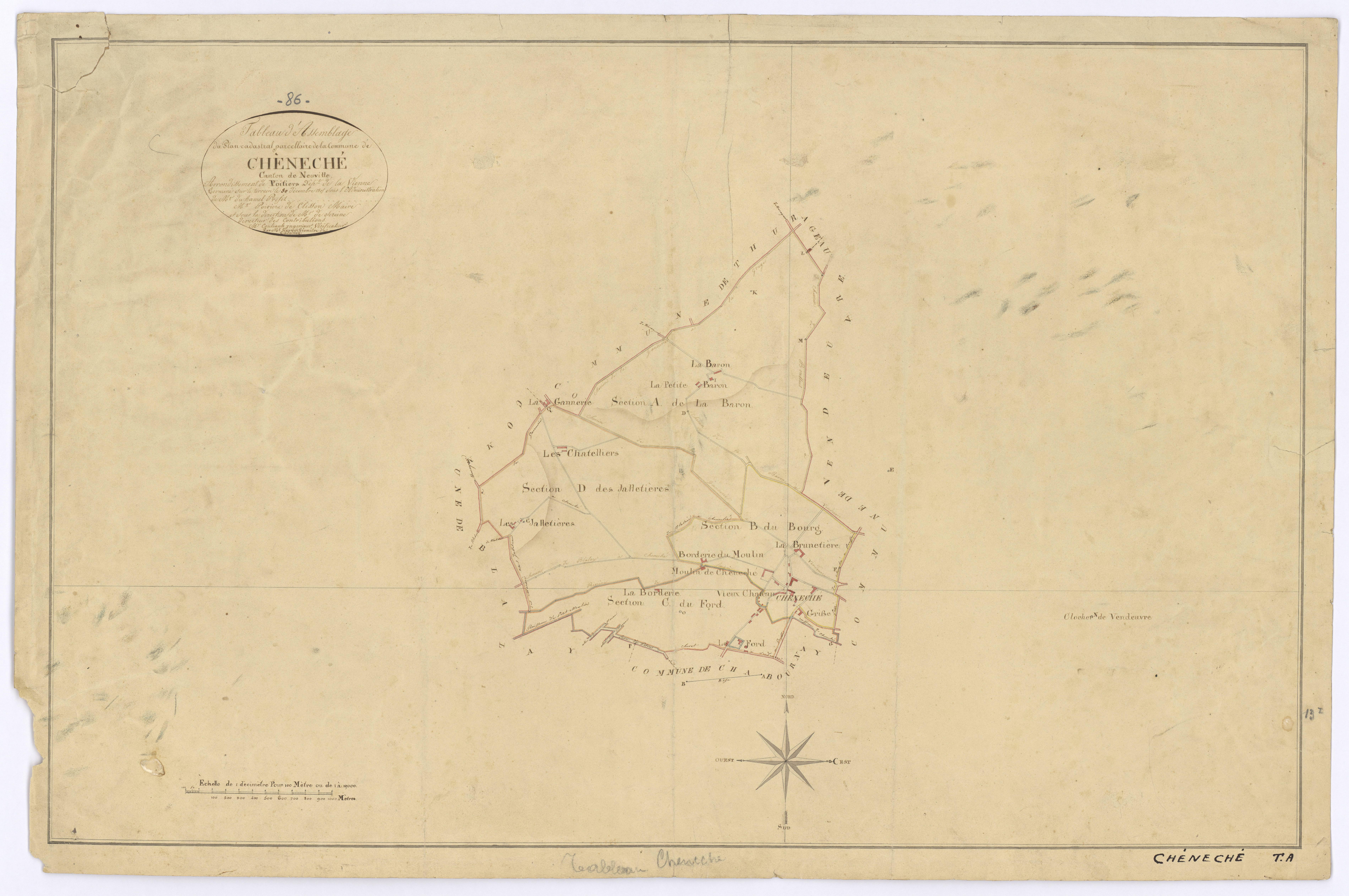 Cheneché - FRAD086_cadastre Plans 