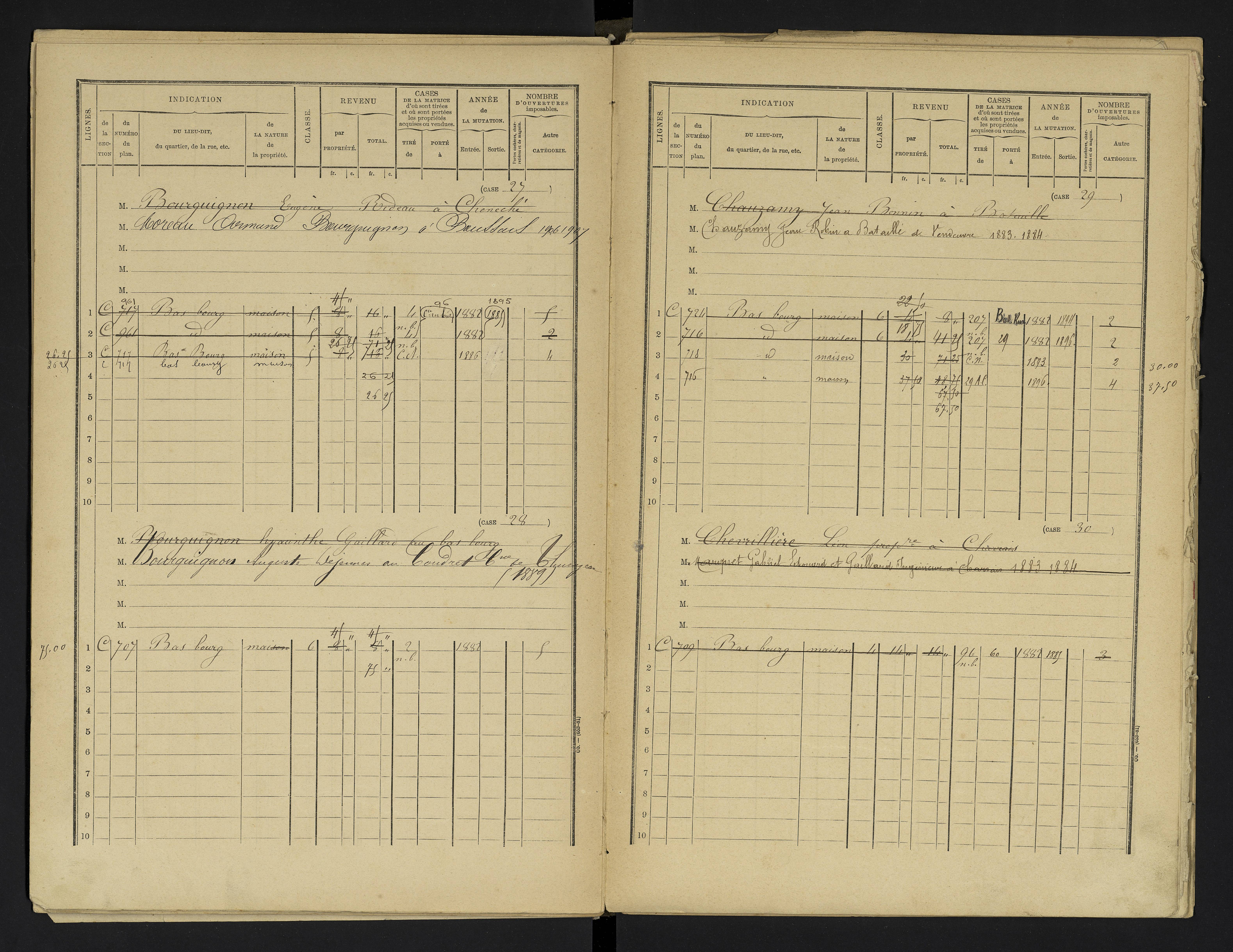 Cheneché - FRAD086_cadastre Cases 1-104 