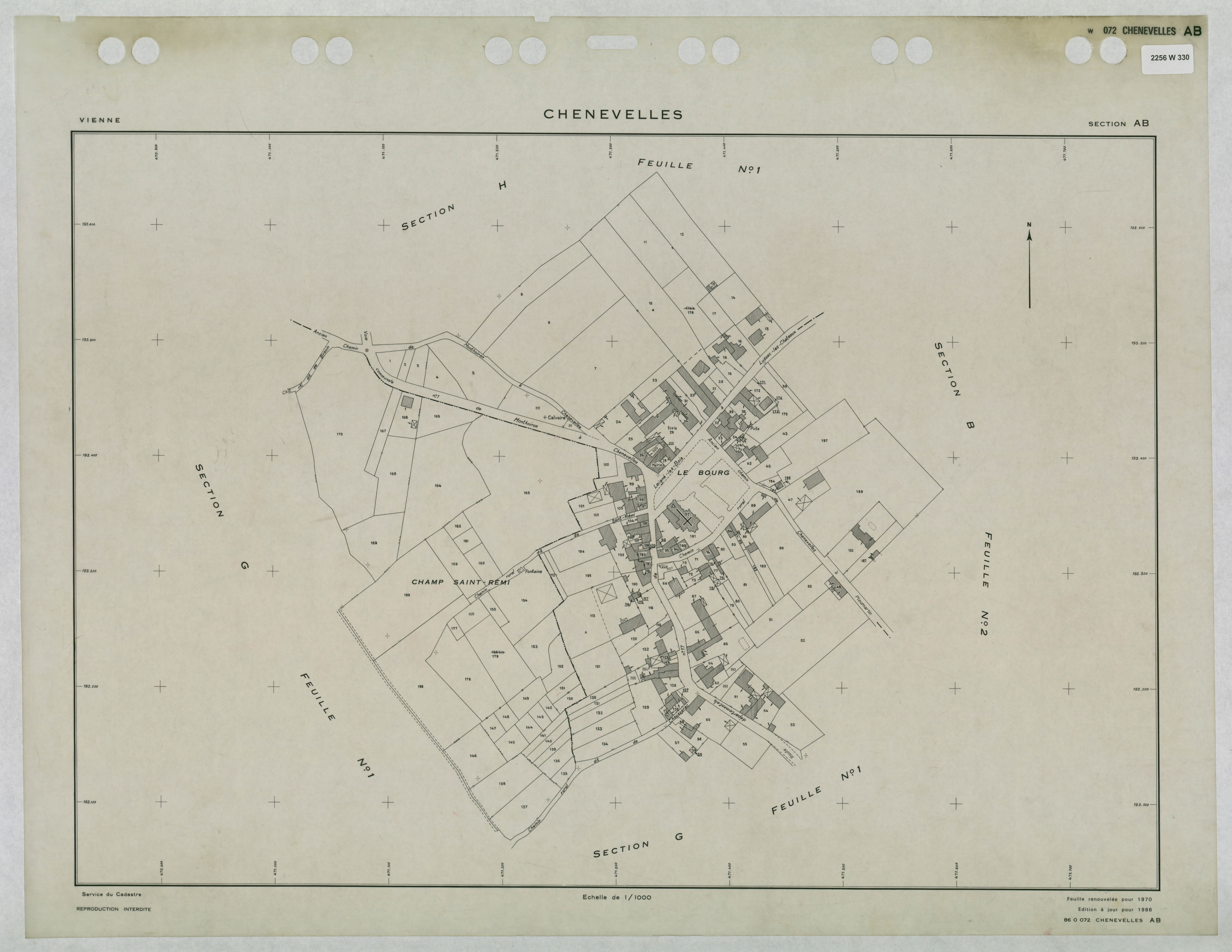 Chenevelles - FRAD086_cadastre Plans renouvelés 