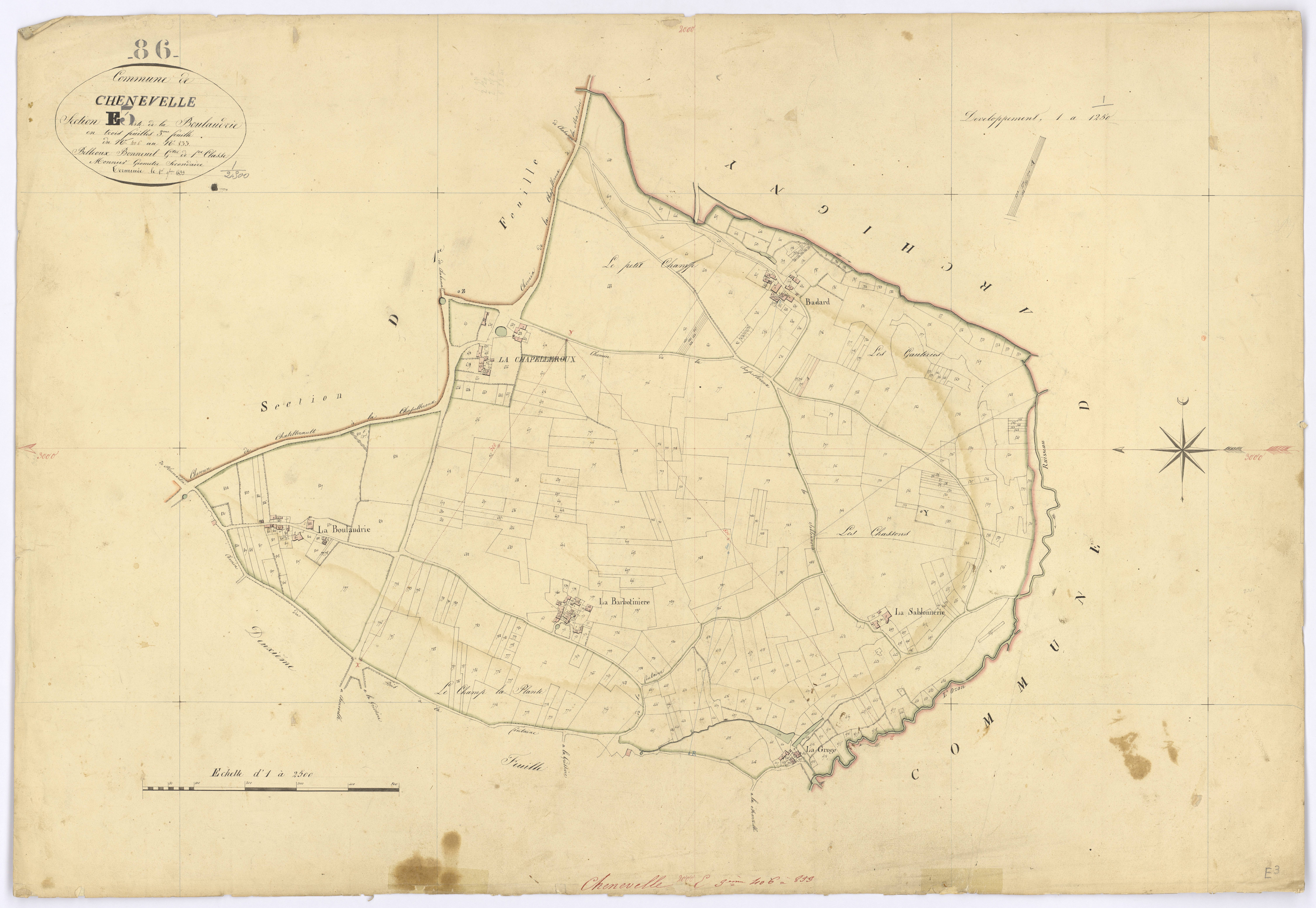 Chenevelles - FRAD086_cadastre Plans 