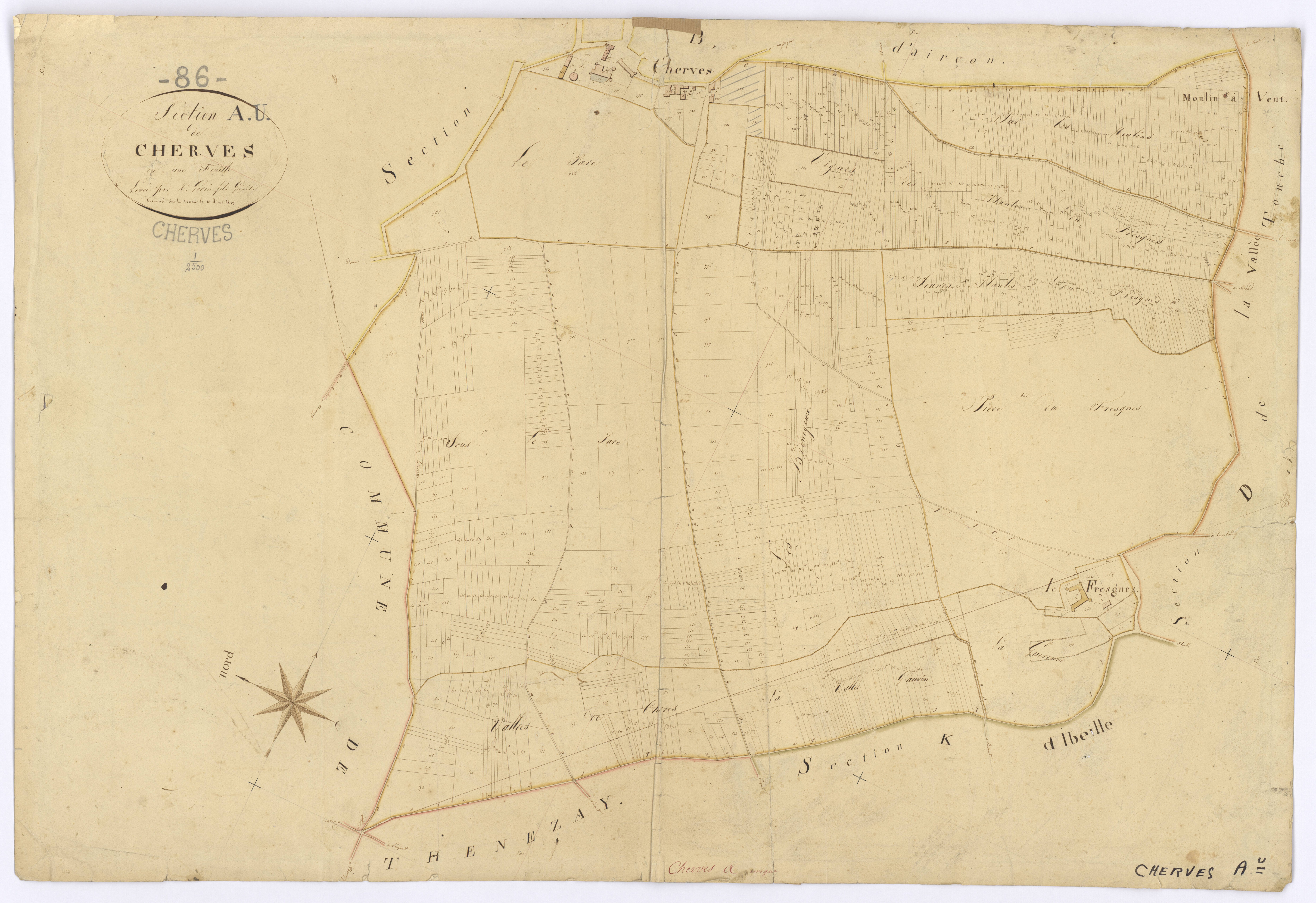 Cherves - FRAD086_cadastre Plans 