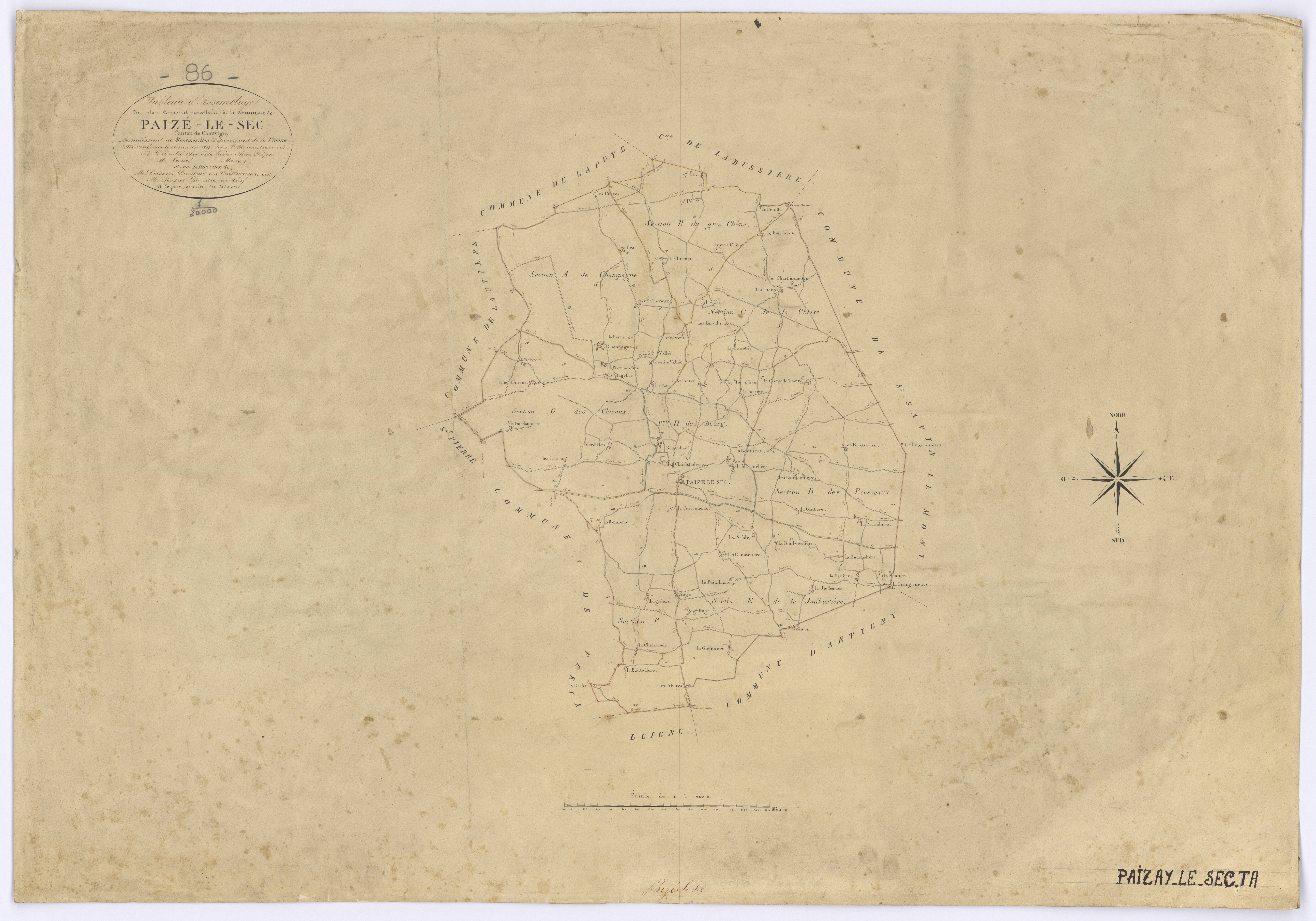 Paizay-le-Sec - FRAD086_cadastre Plans 