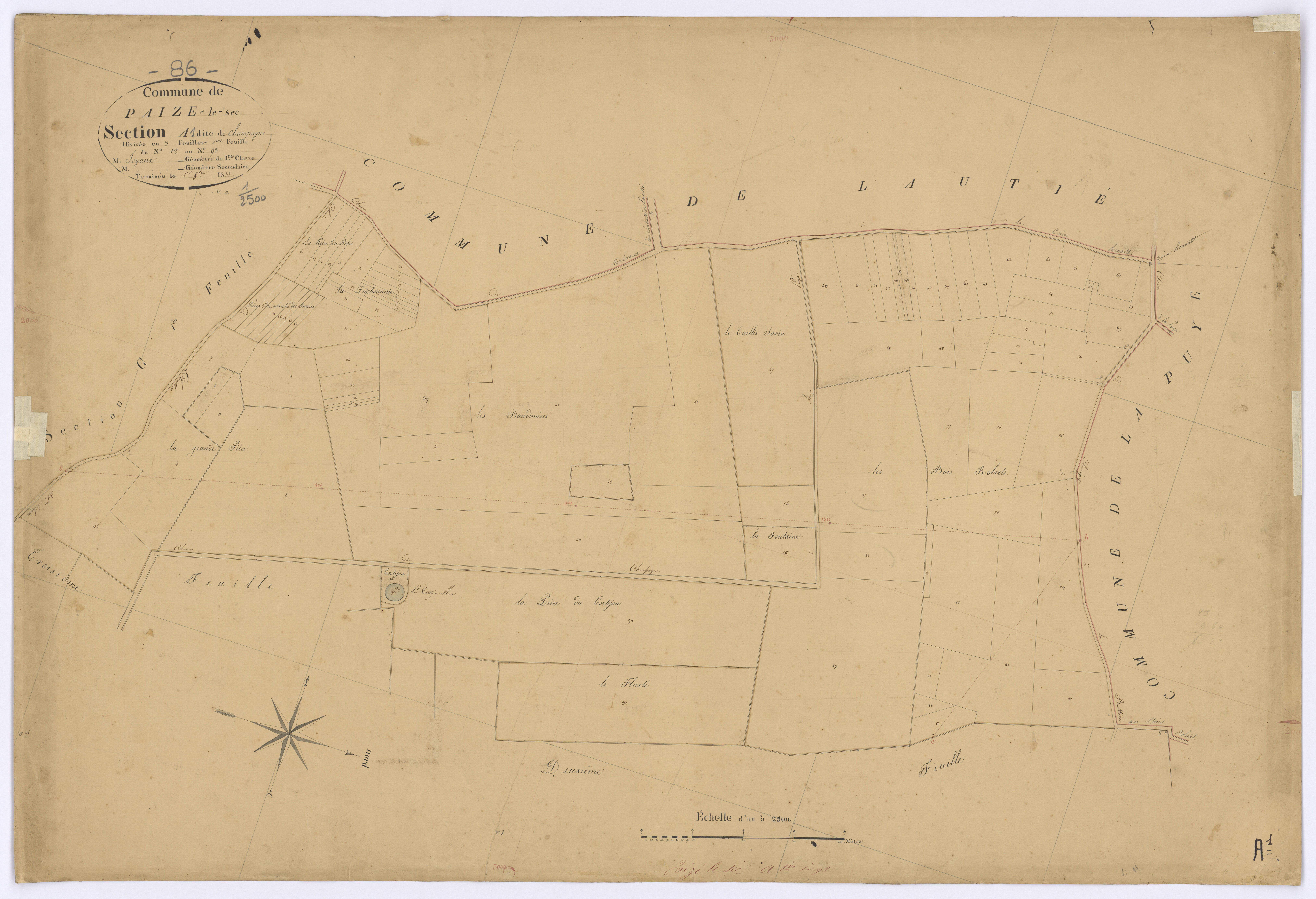 Paizay-le-Sec - FRAD086_cadastre Plans 