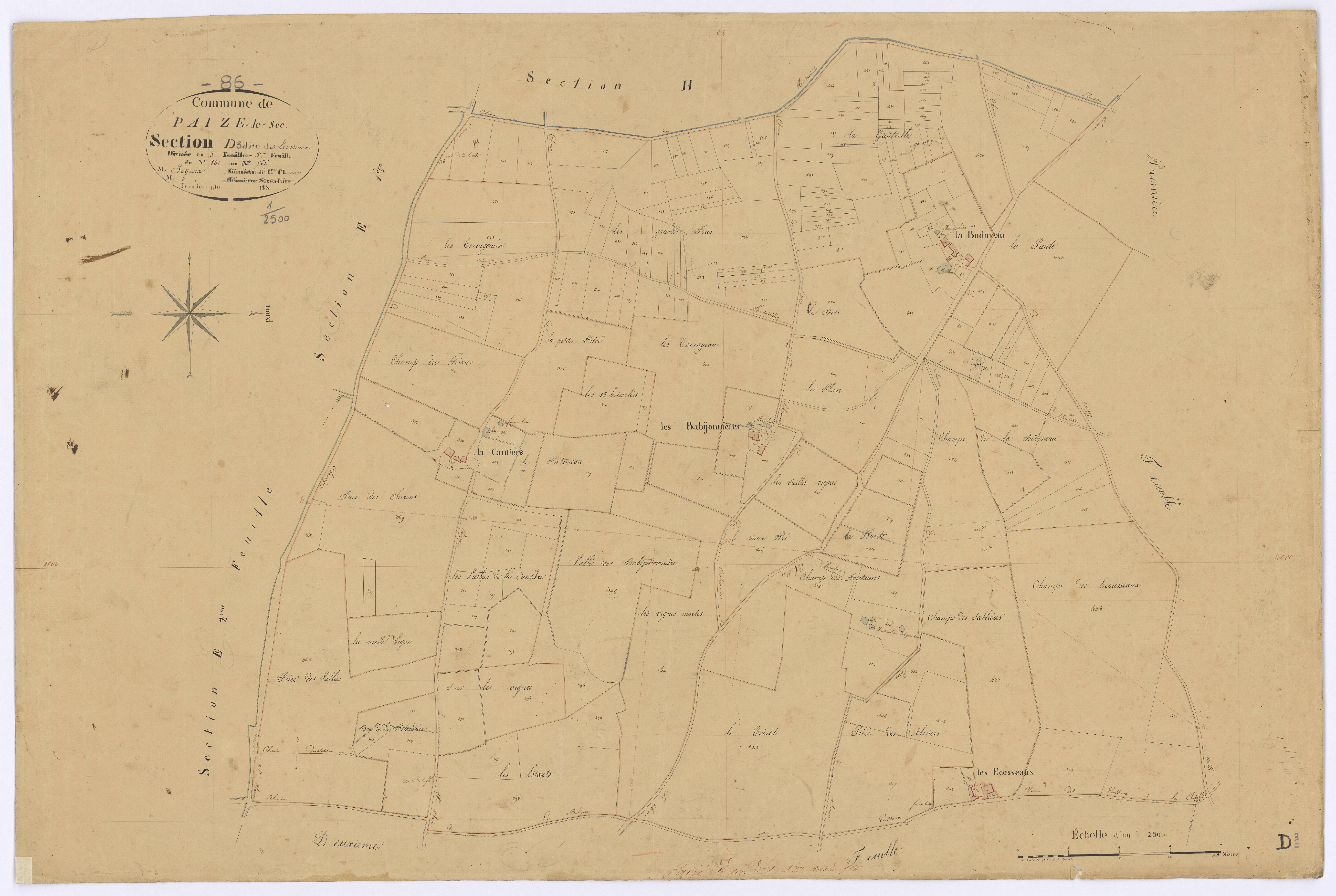 Paizay-le-Sec - FRAD086_cadastre Plans 