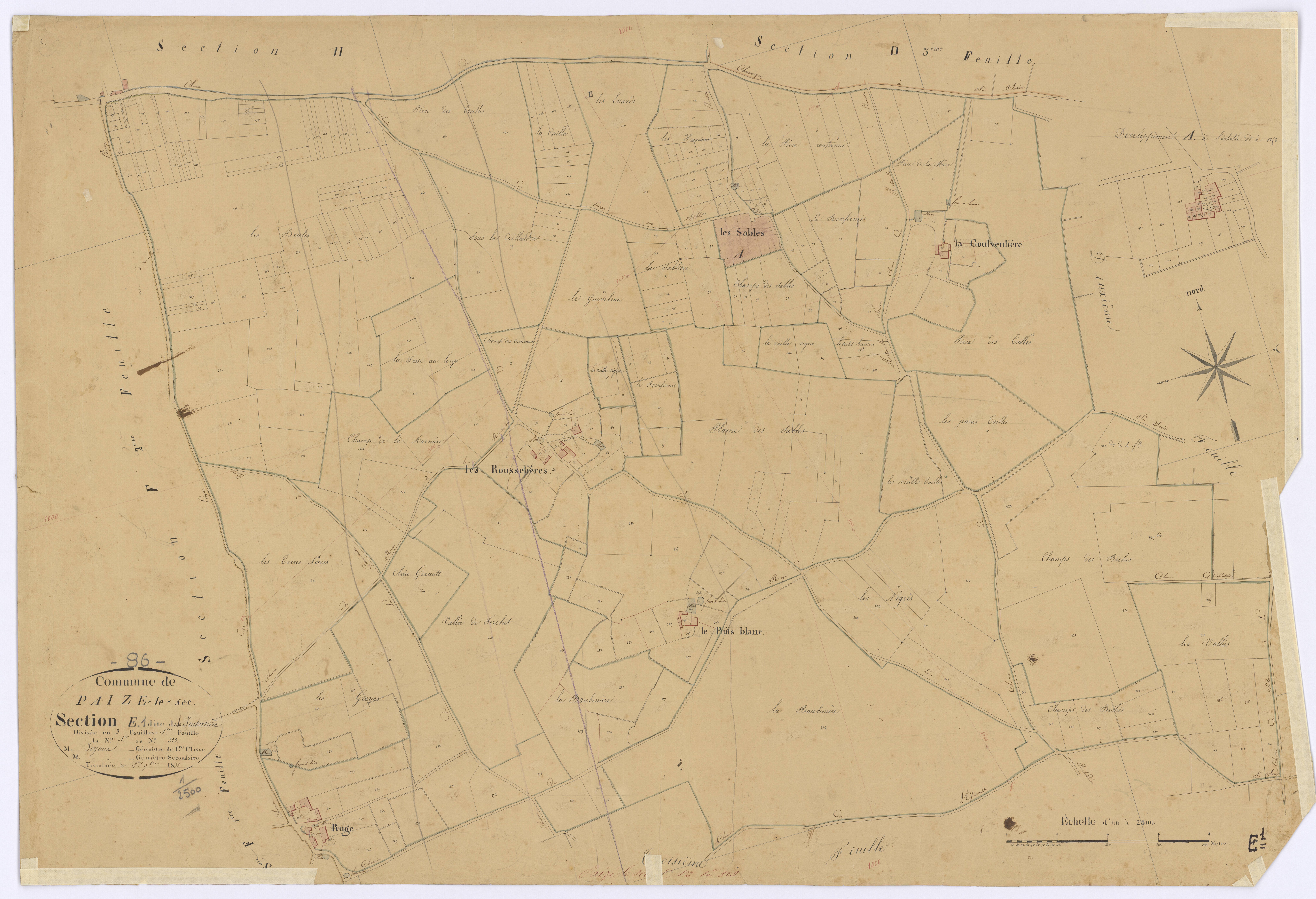 Paizay-le-Sec - FRAD086_cadastre Plans 