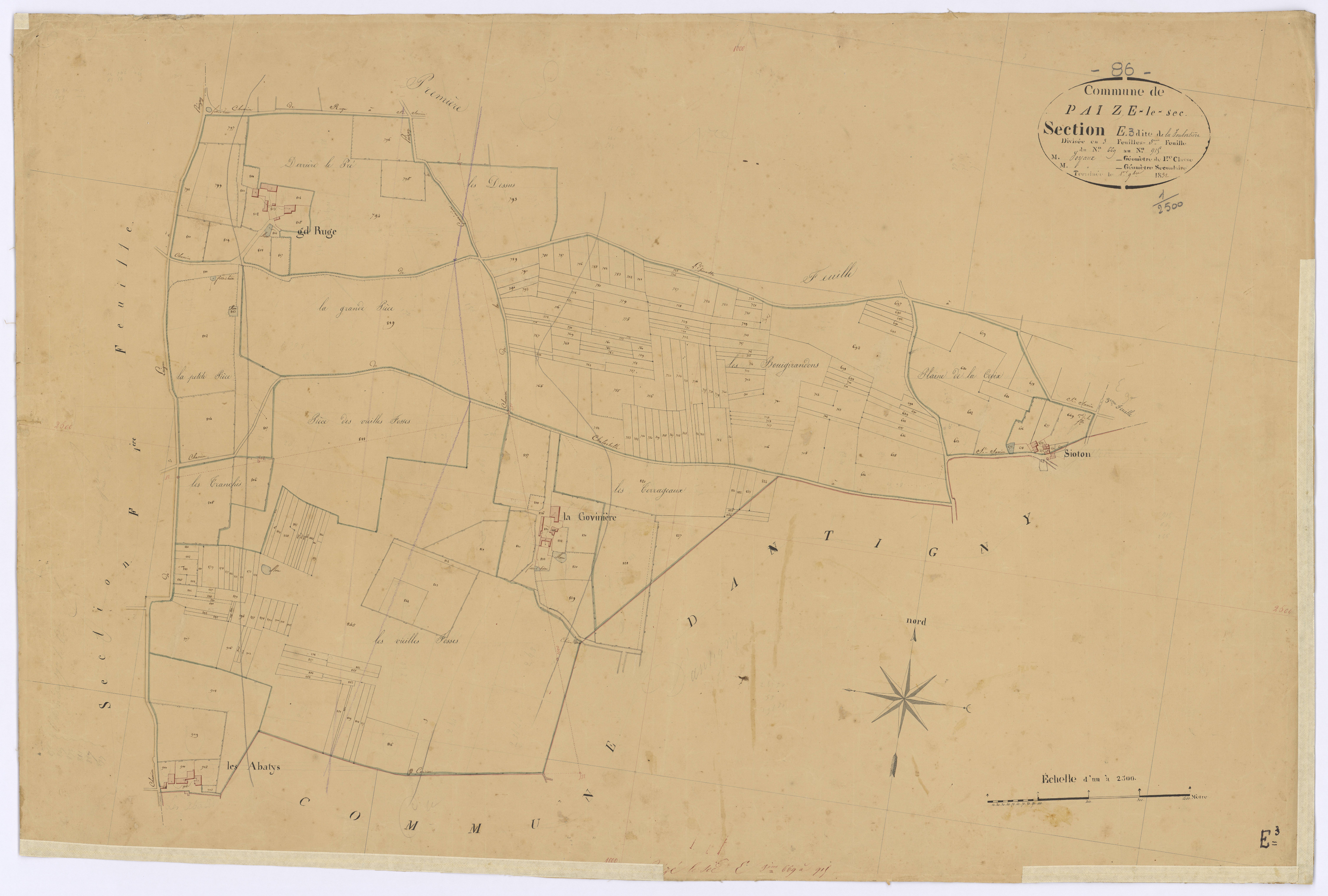 Paizay-le-Sec - FRAD086_cadastre Plans 