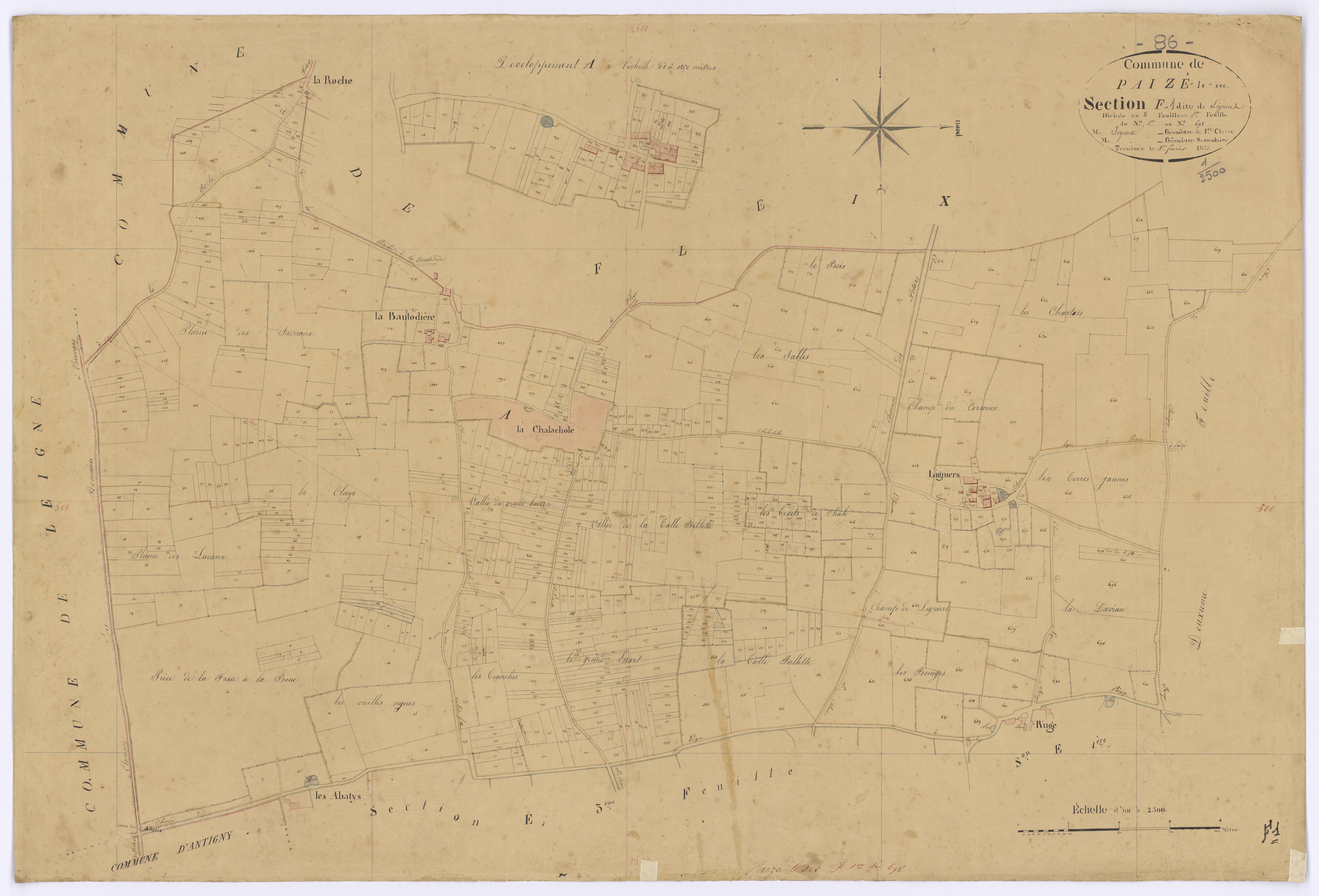Paizay-le-Sec - FRAD086_cadastre Plans 