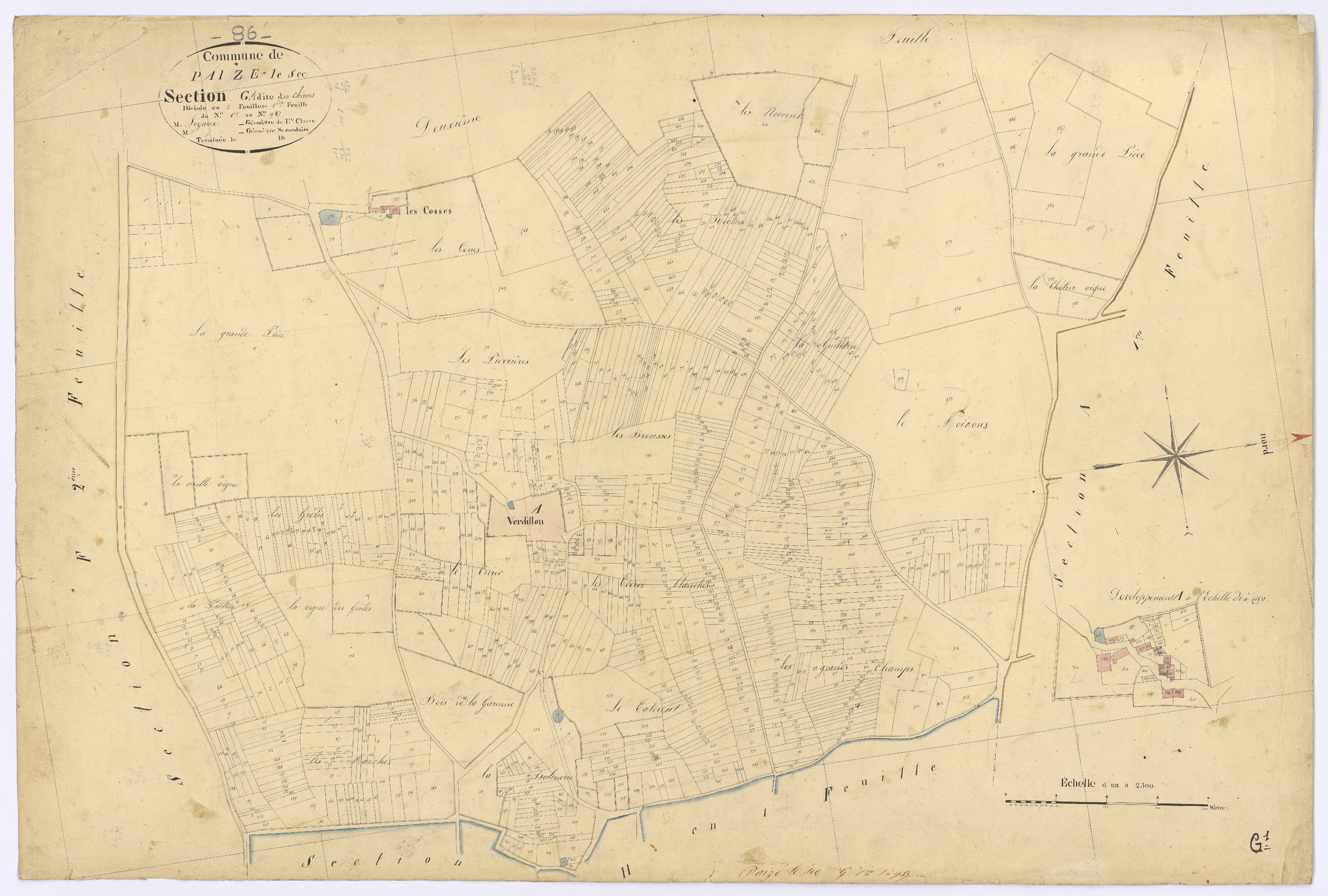 Paizay-le-Sec - FRAD086_cadastre Plans 