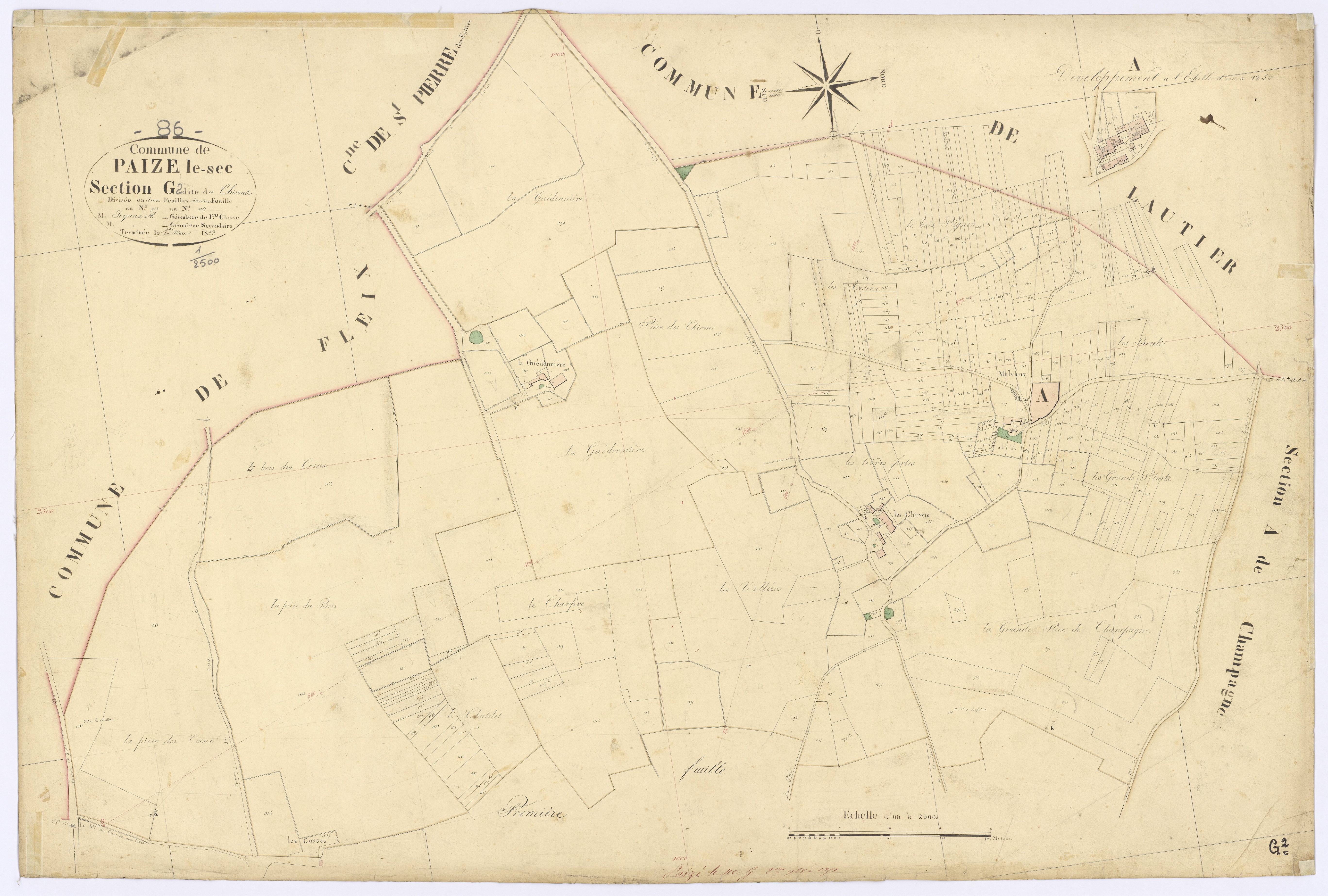 Paizay-le-Sec - FRAD086_cadastre Plans 