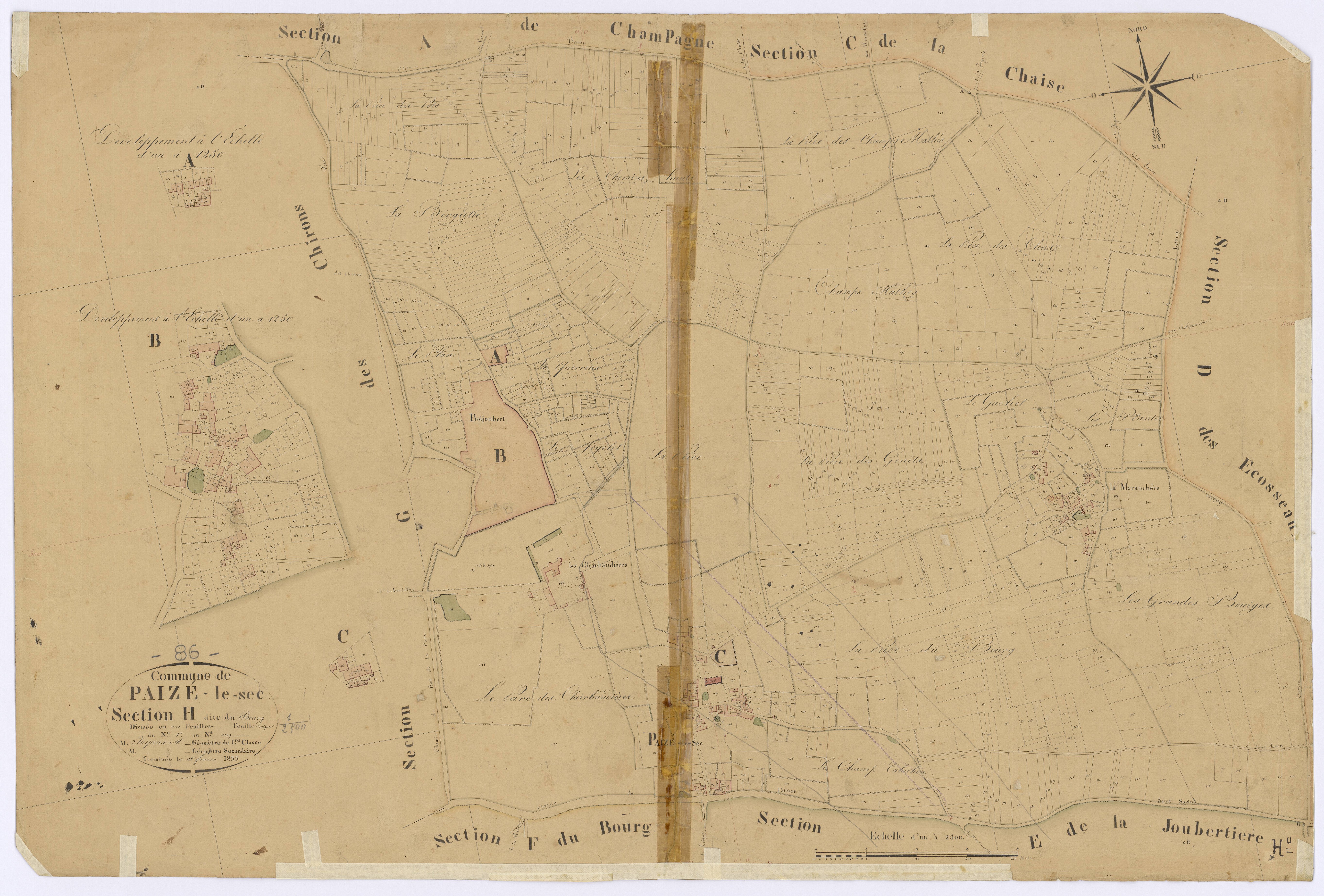 Paizay-le-Sec - FRAD086_cadastre Plans 