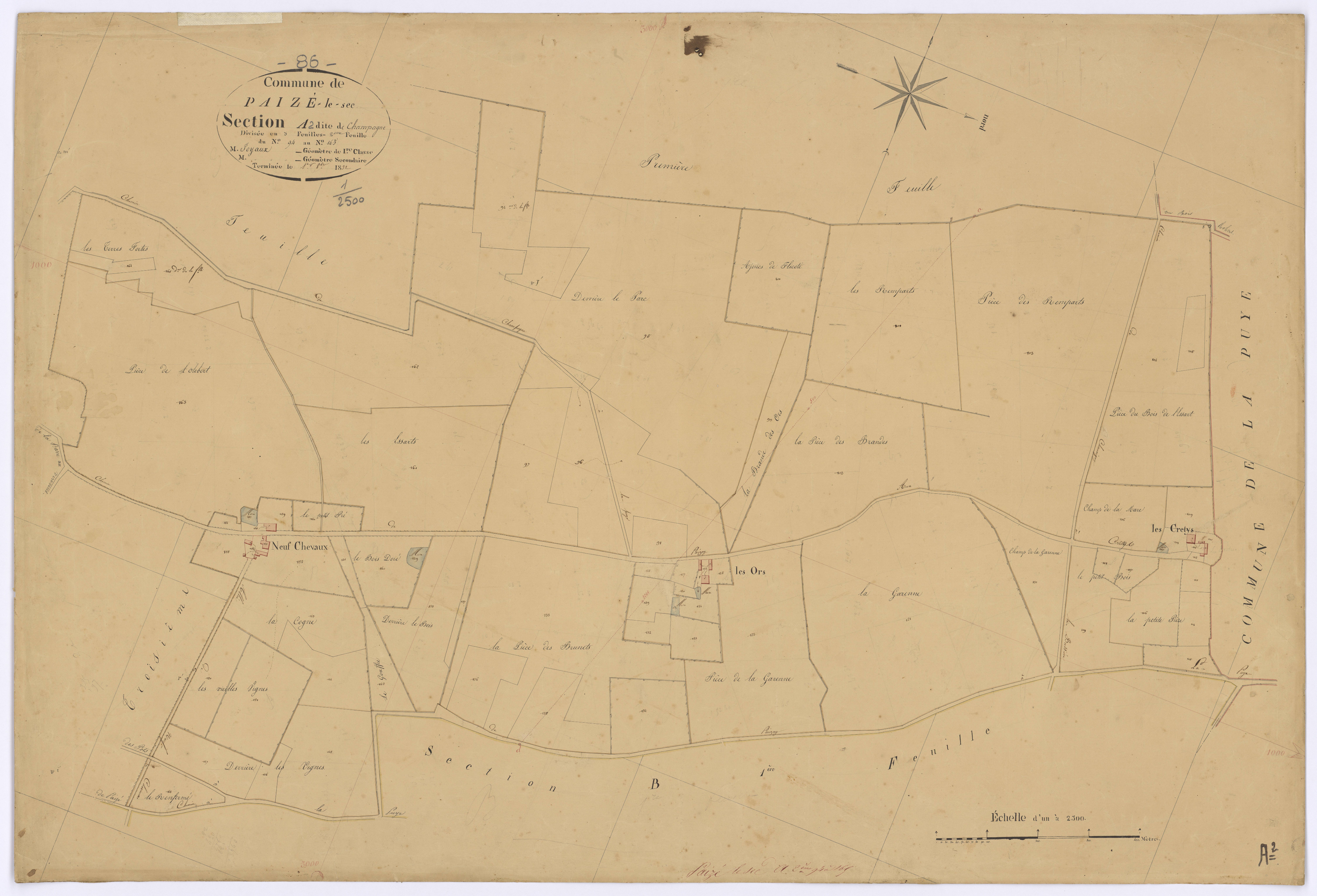 Paizay-le-Sec - FRAD086_cadastre Plans 