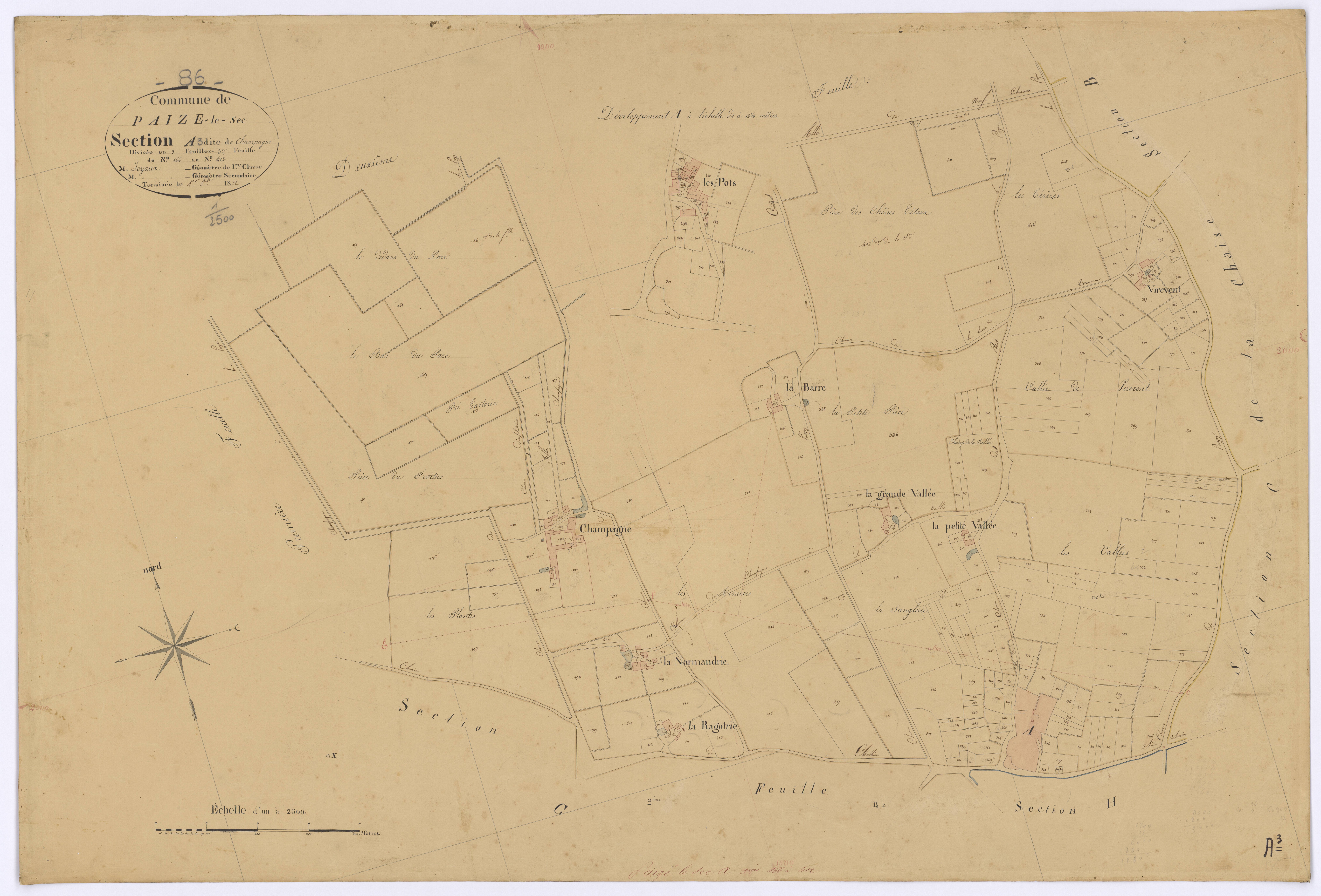 Paizay-le-Sec - FRAD086_cadastre Plans 