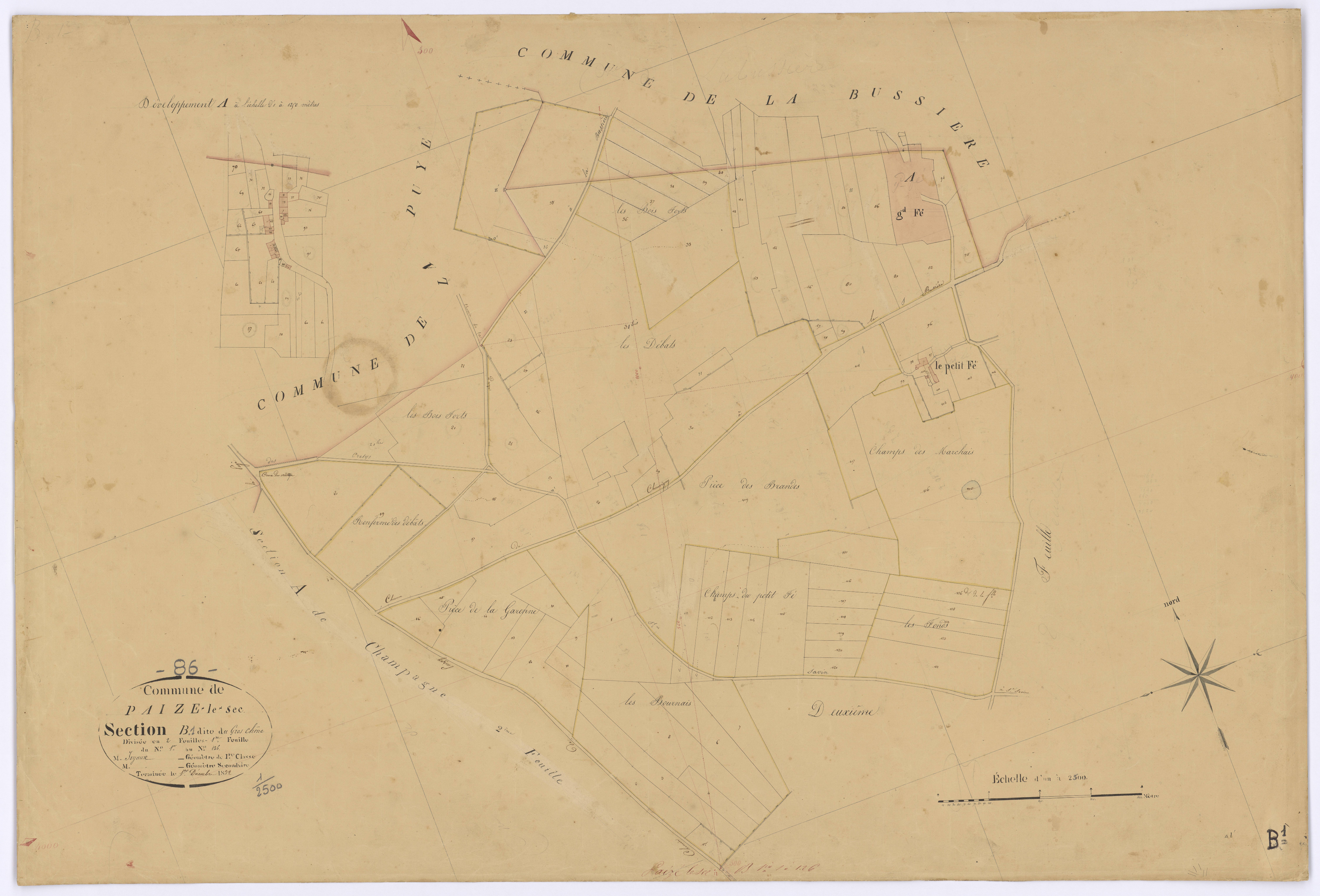 Paizay-le-Sec - FRAD086_cadastre Plans 