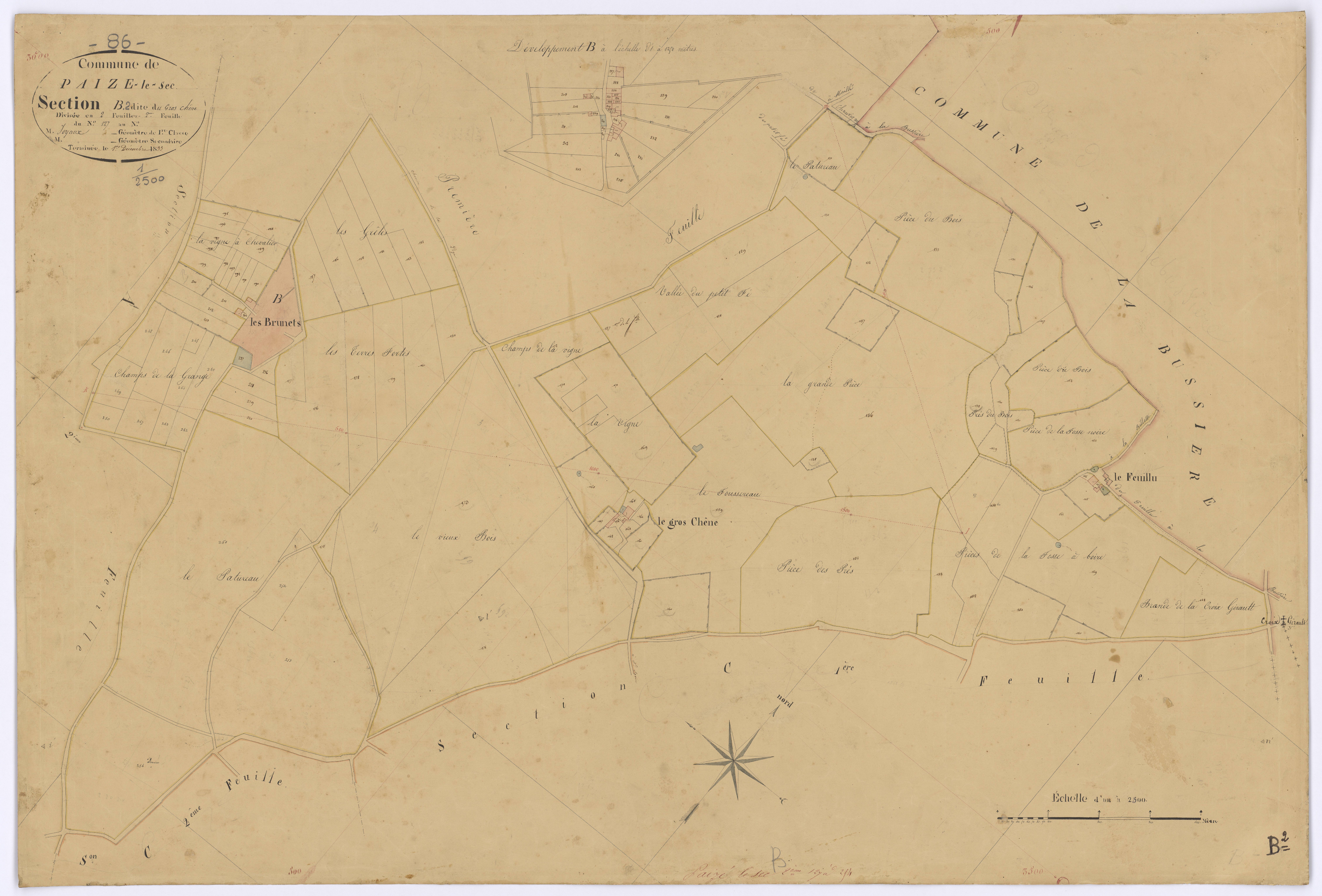 Paizay-le-Sec - FRAD086_cadastre Plans 