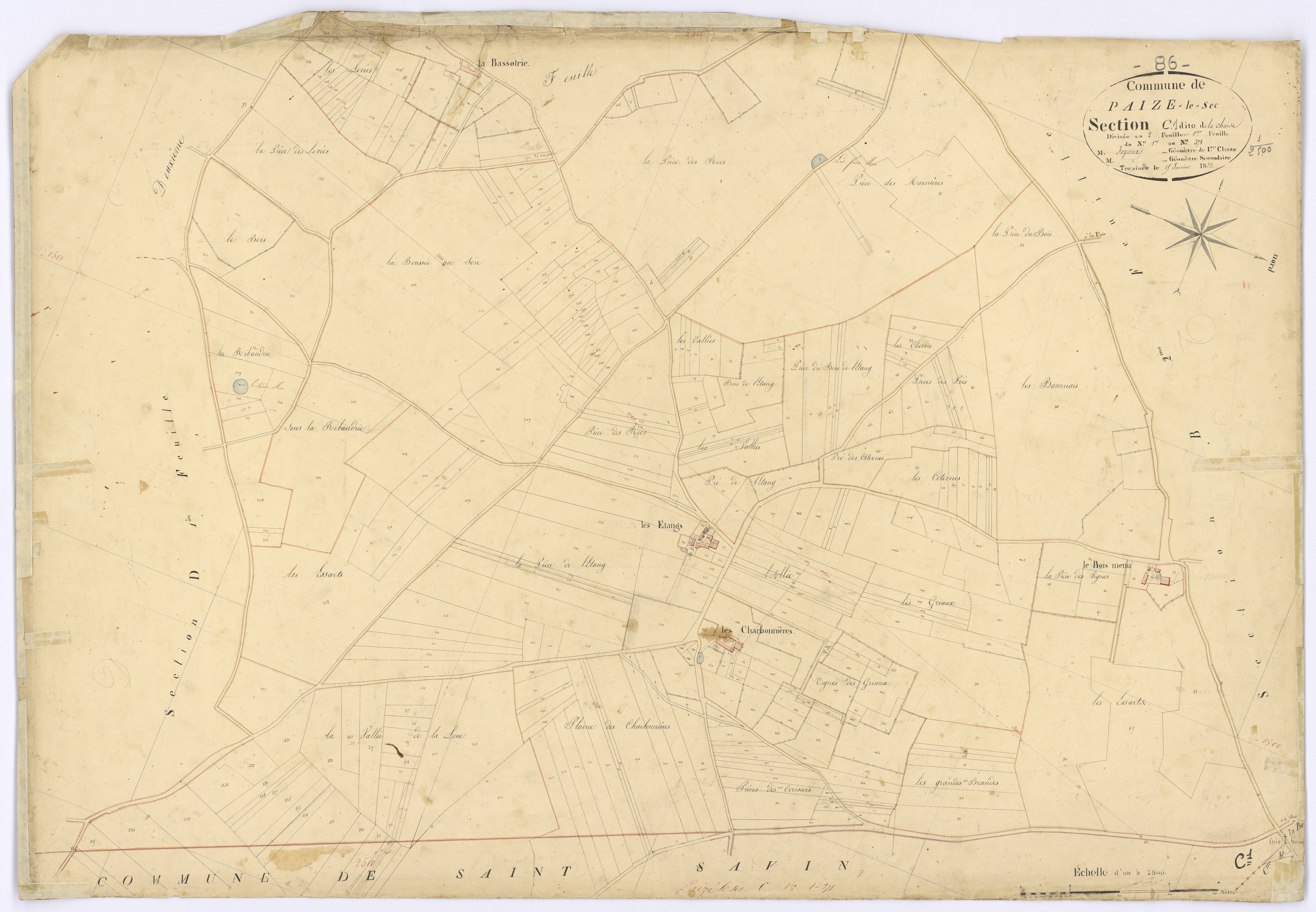 Paizay-le-Sec - FRAD086_cadastre Plans 