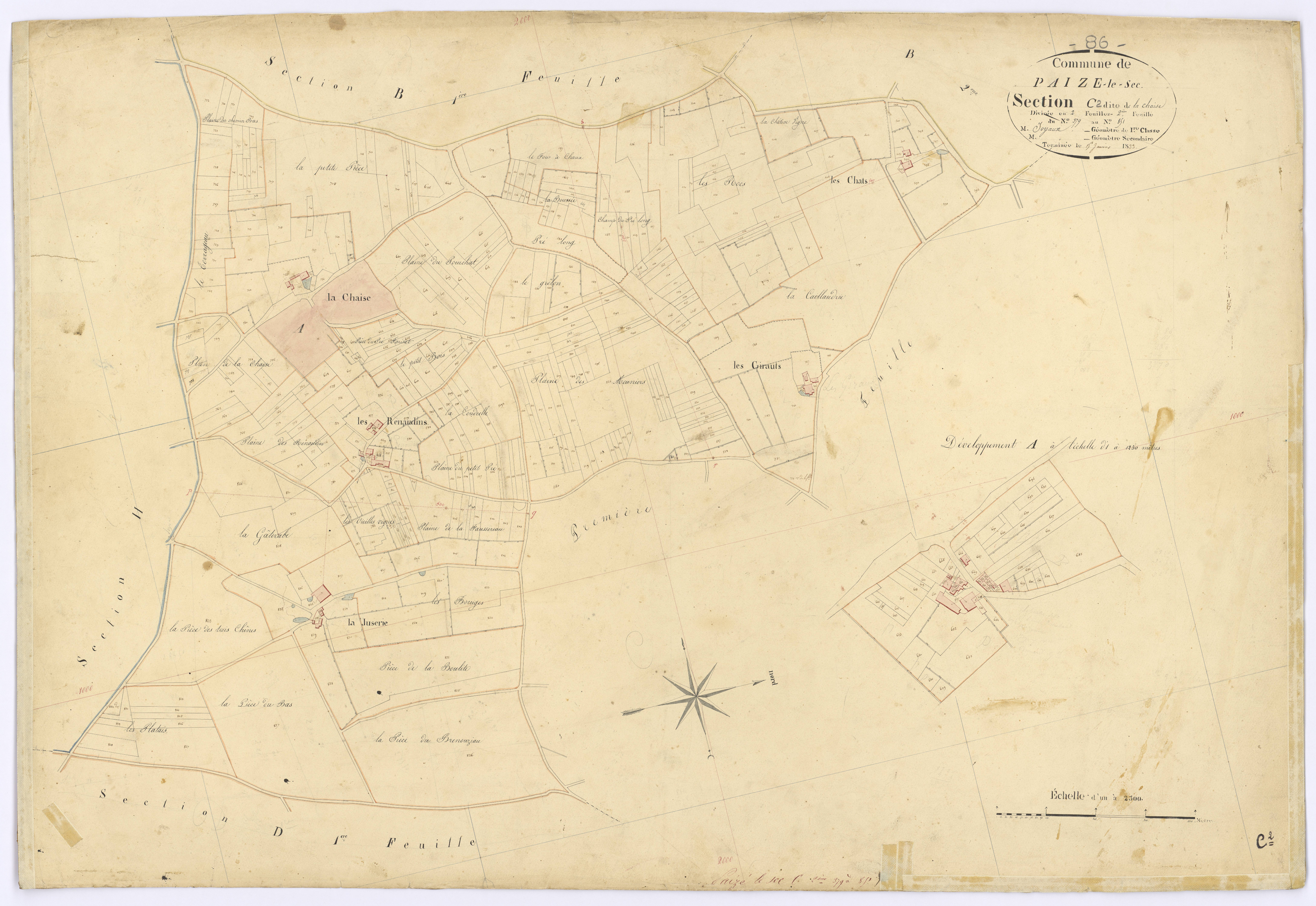 Paizay-le-Sec - FRAD086_cadastre Plans 