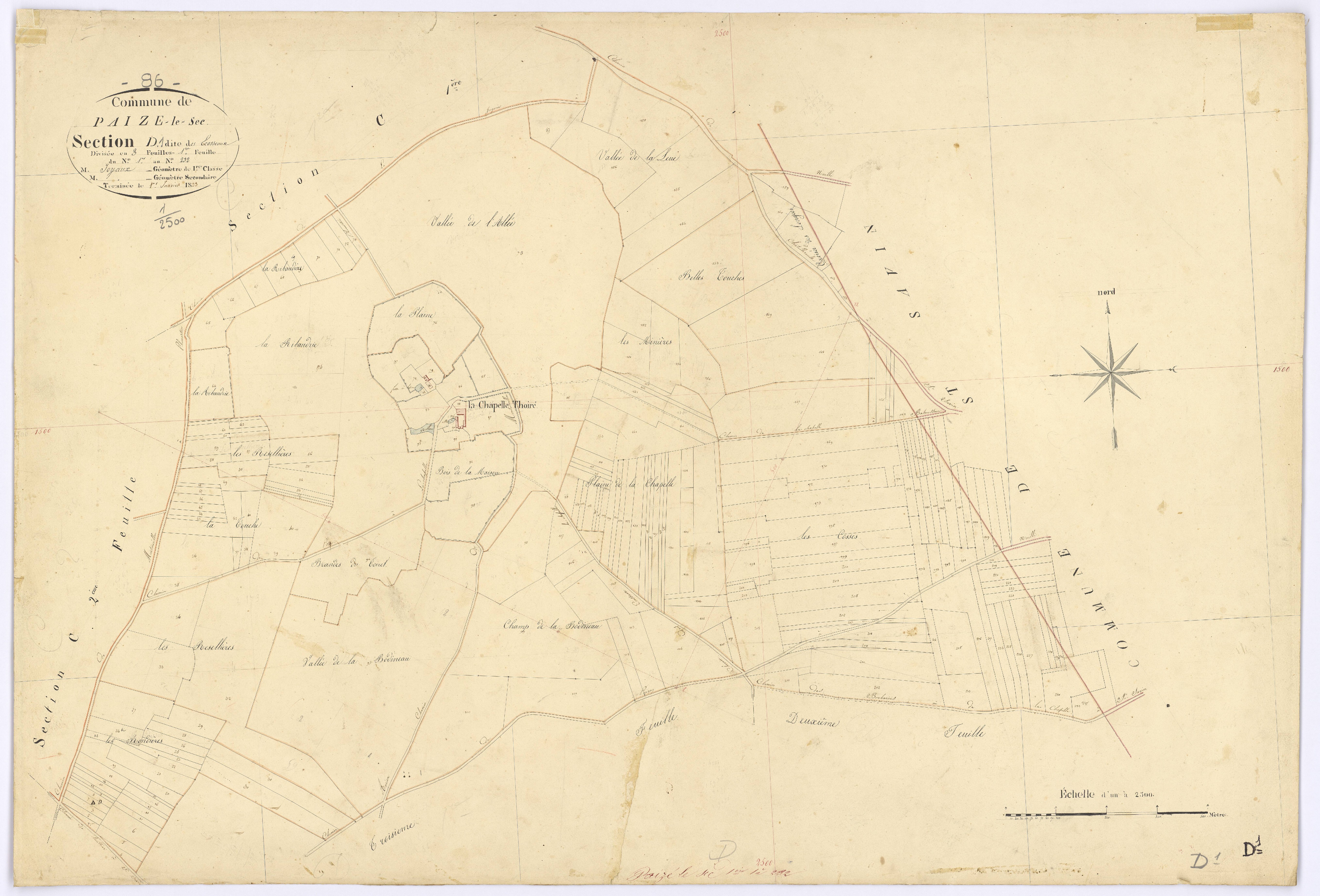 Paizay-le-Sec - FRAD086_cadastre Plans 