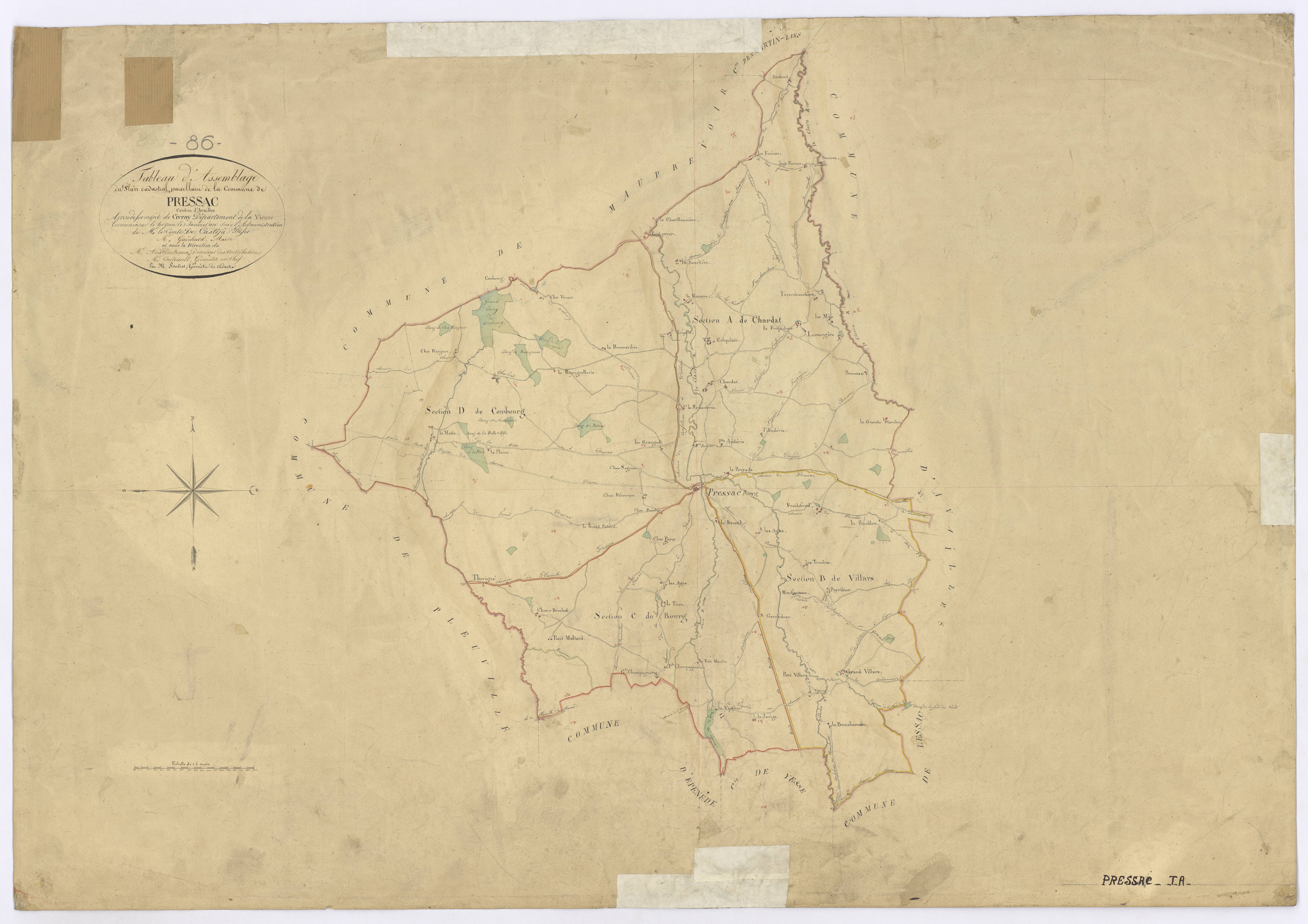 Pressac - FRAD086_cadastre Plans 