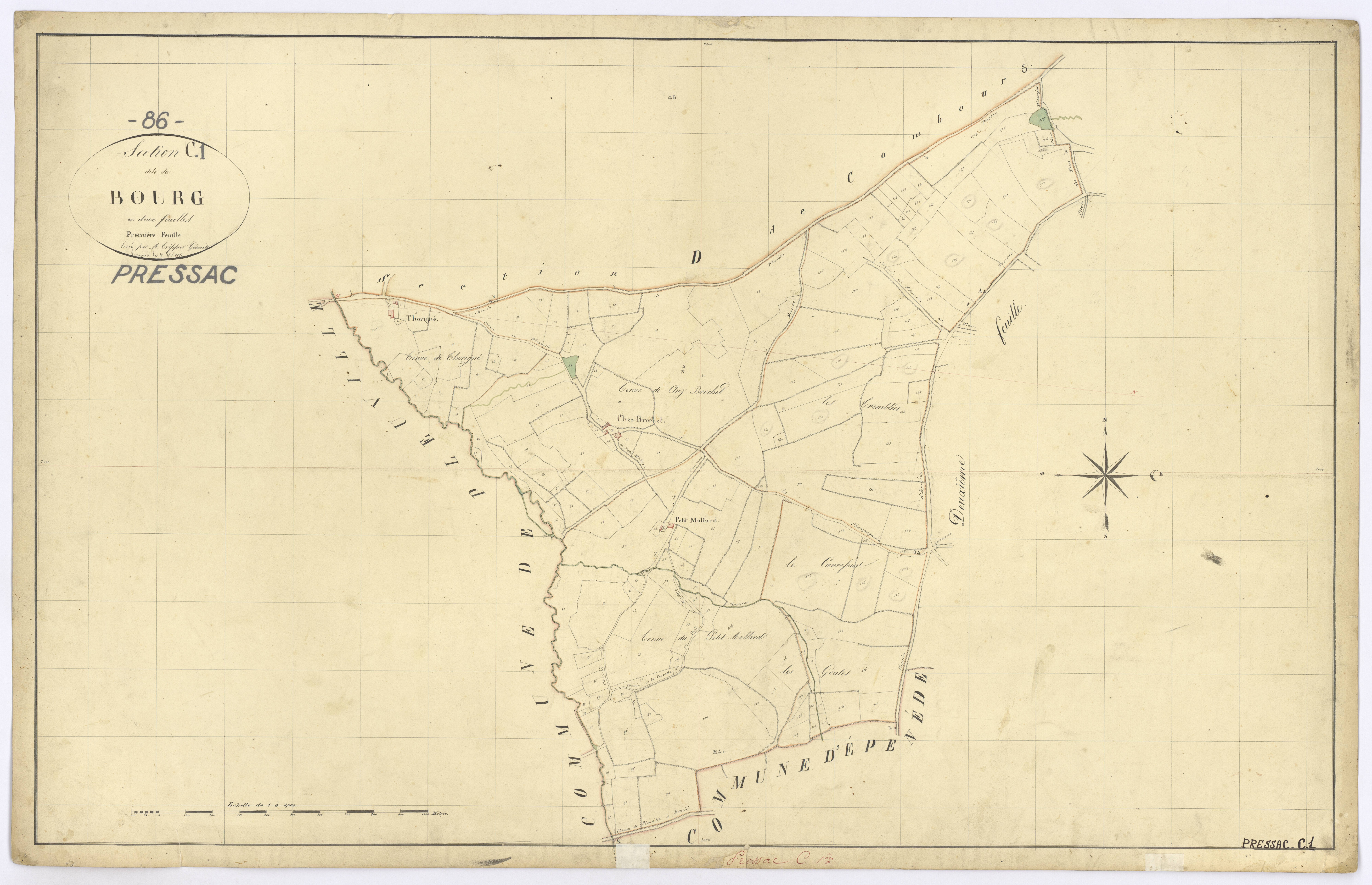 Pressac - FRAD086_cadastre Plans 