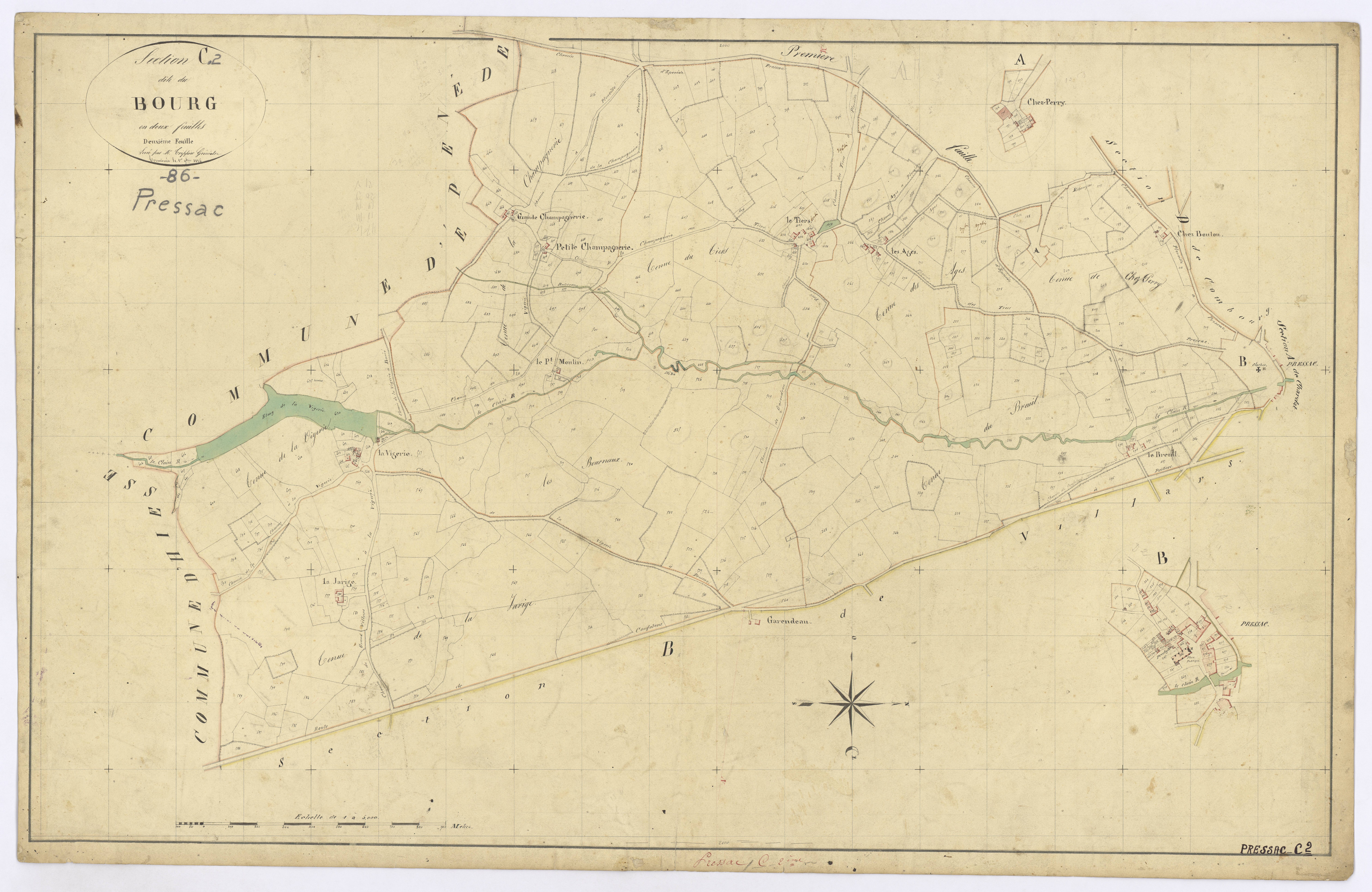 Pressac - FRAD086_cadastre Plans 