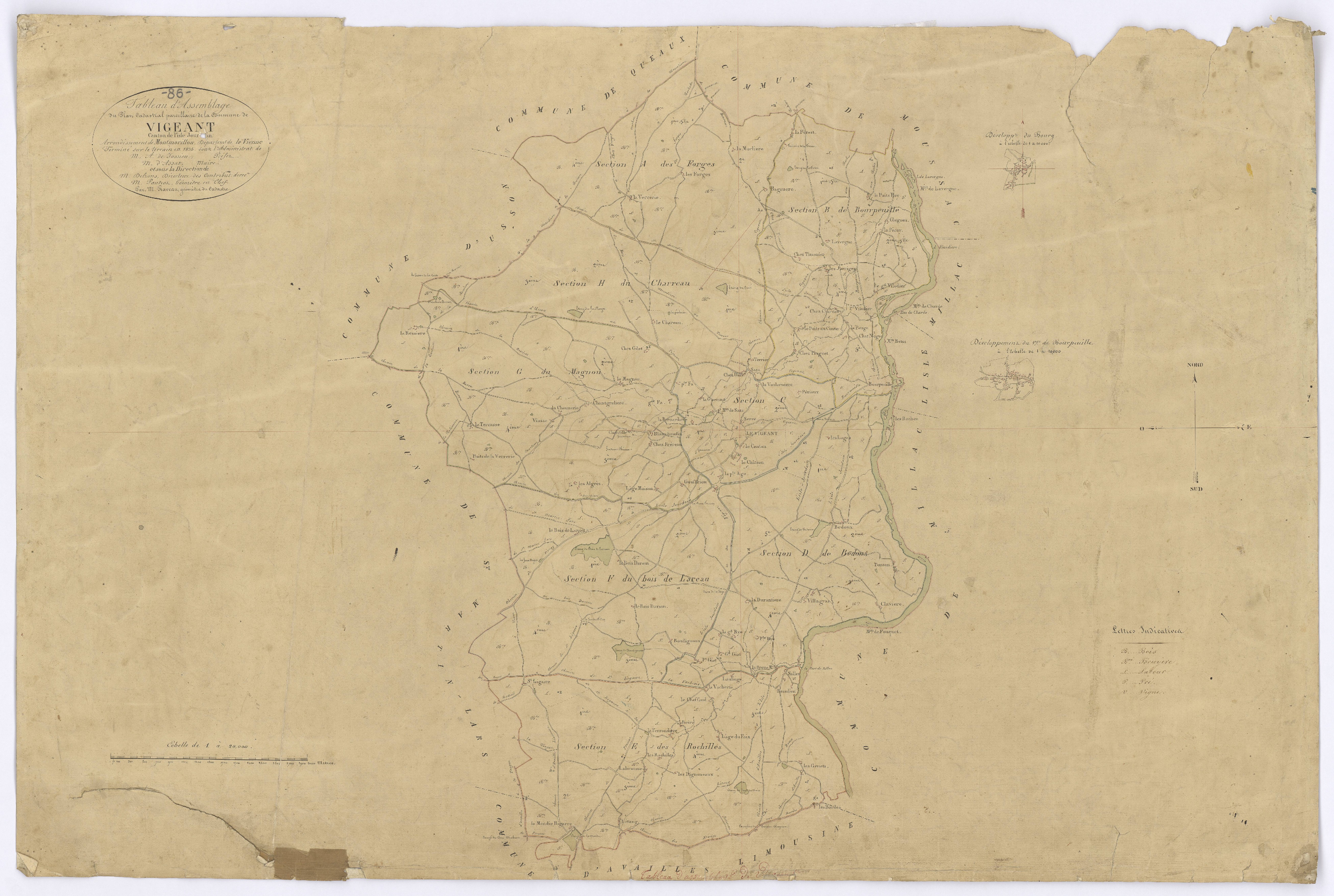 Le Vigeant - FRAD086_cadastre Plans 