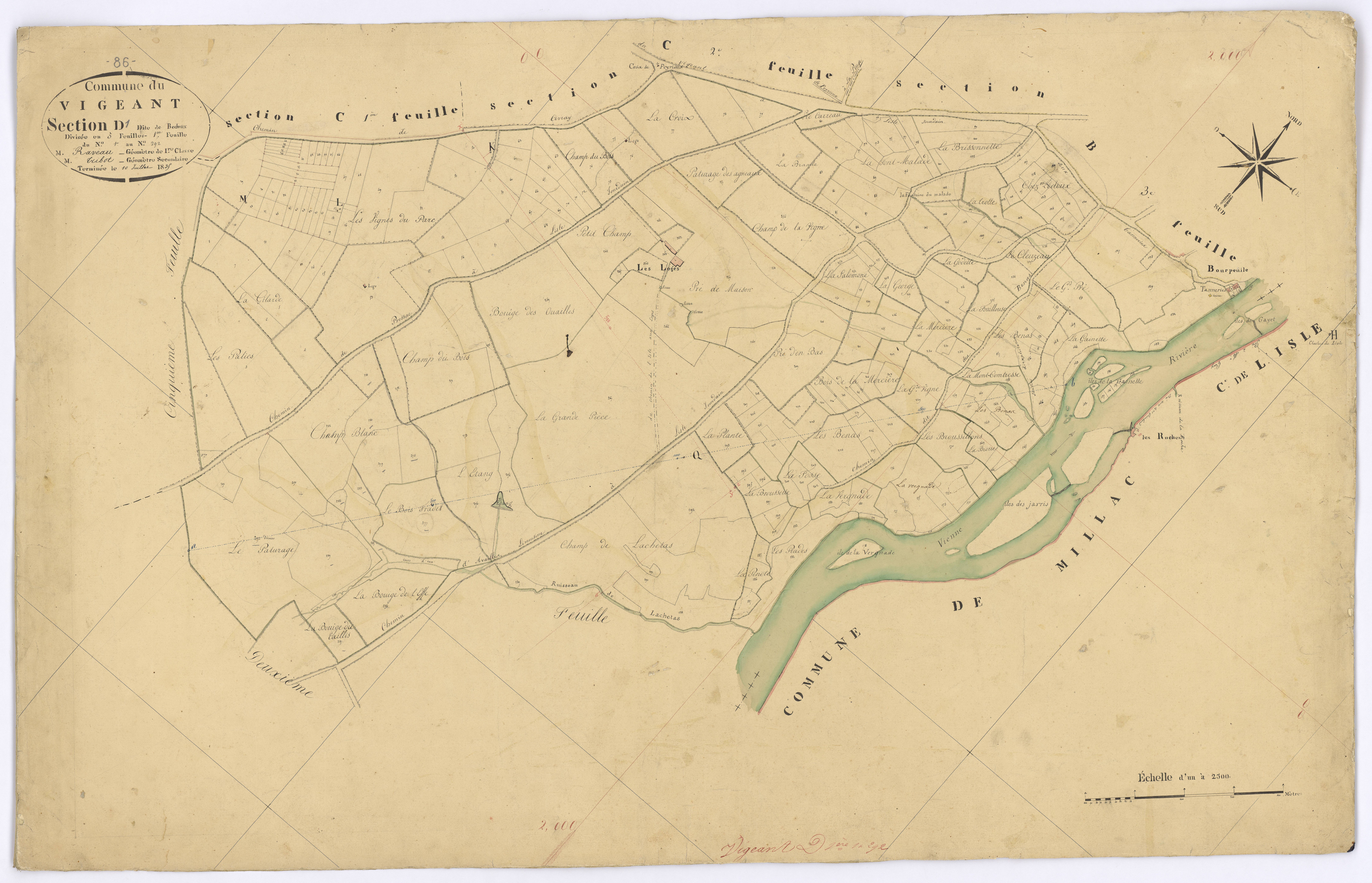 Le Vigeant - FRAD086_cadastre Plans 