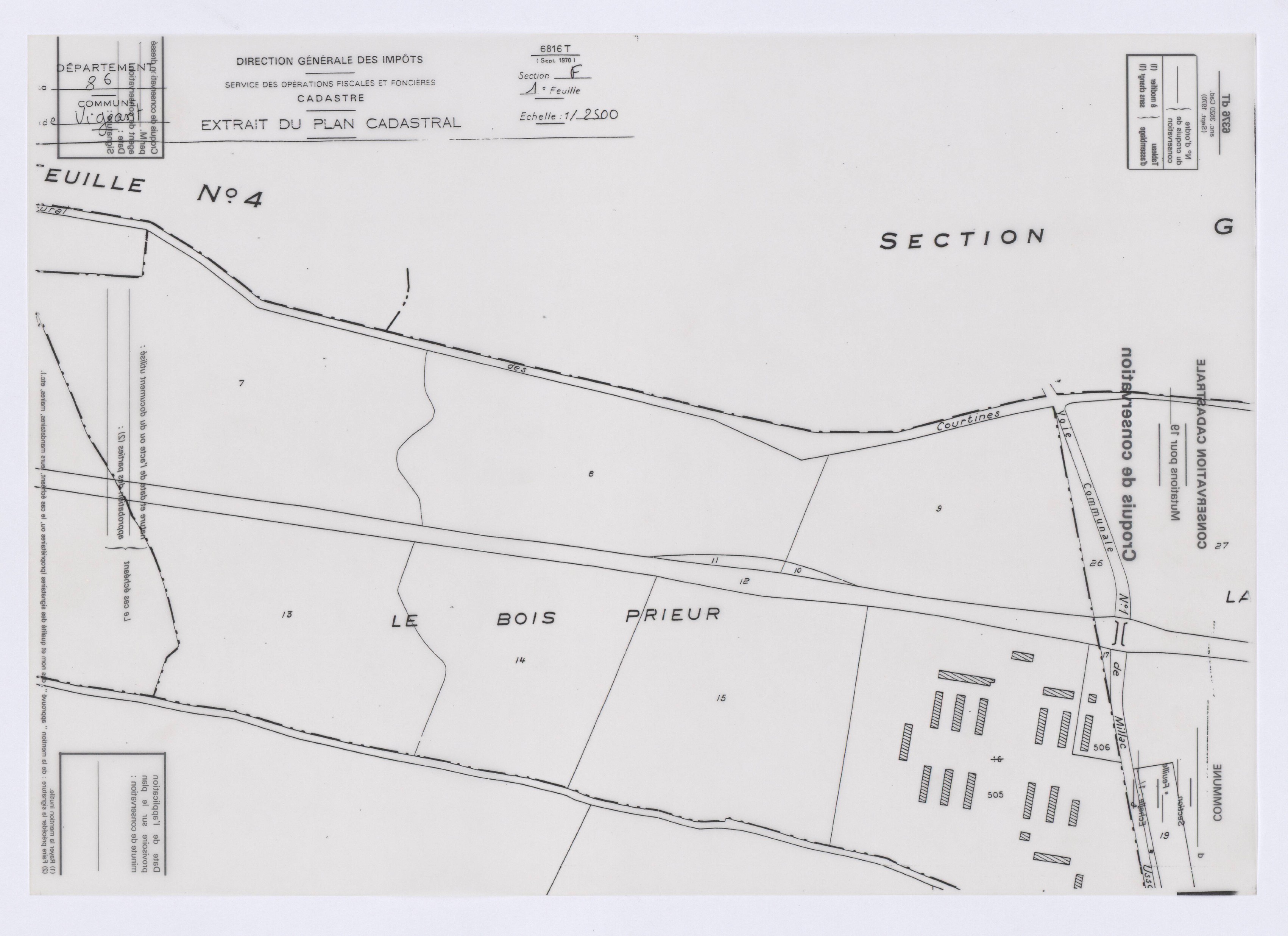 Le Vigeant - FRAD086_cadastre Plans 