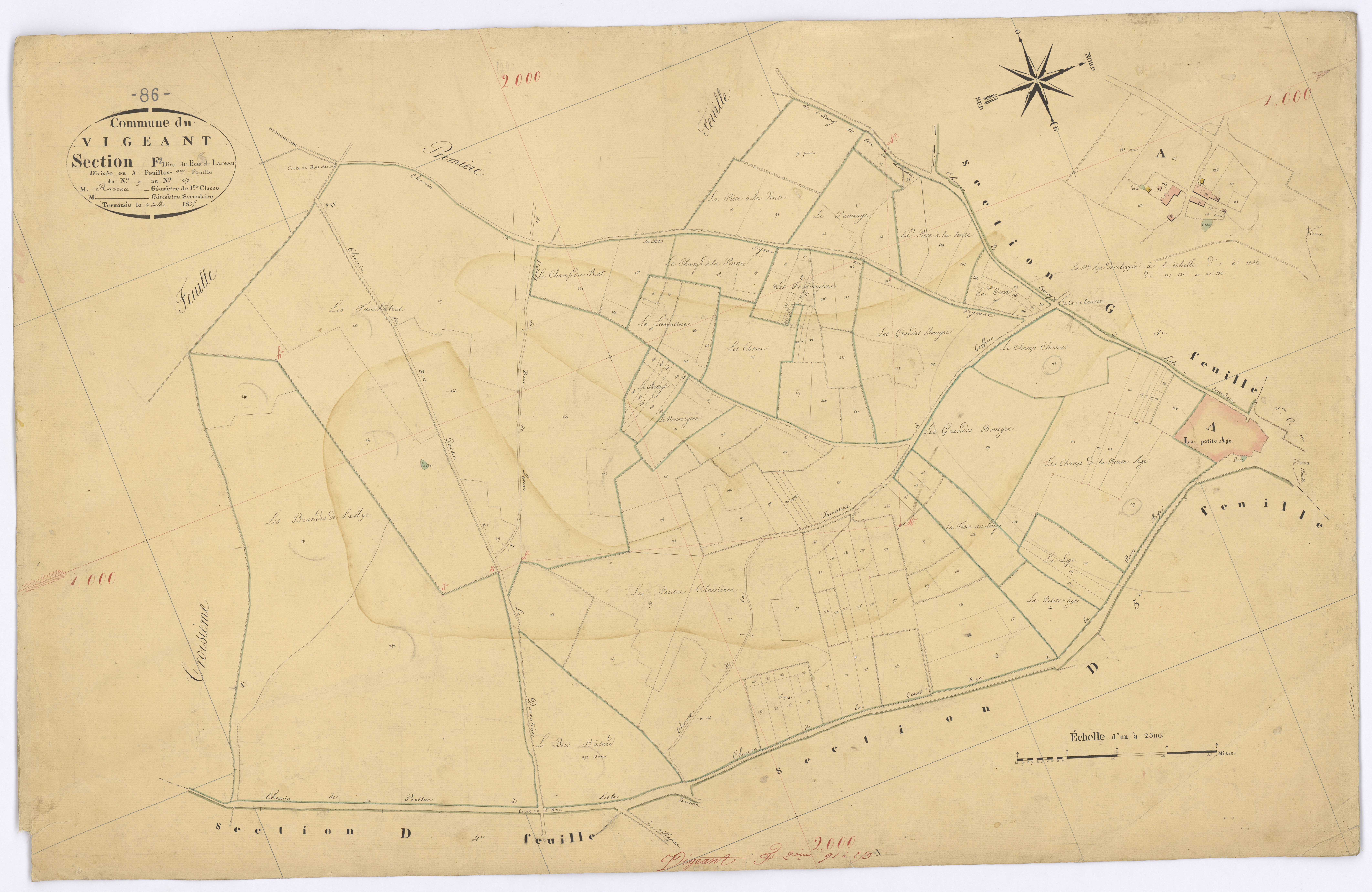Le Vigeant - FRAD086_cadastre Plans 