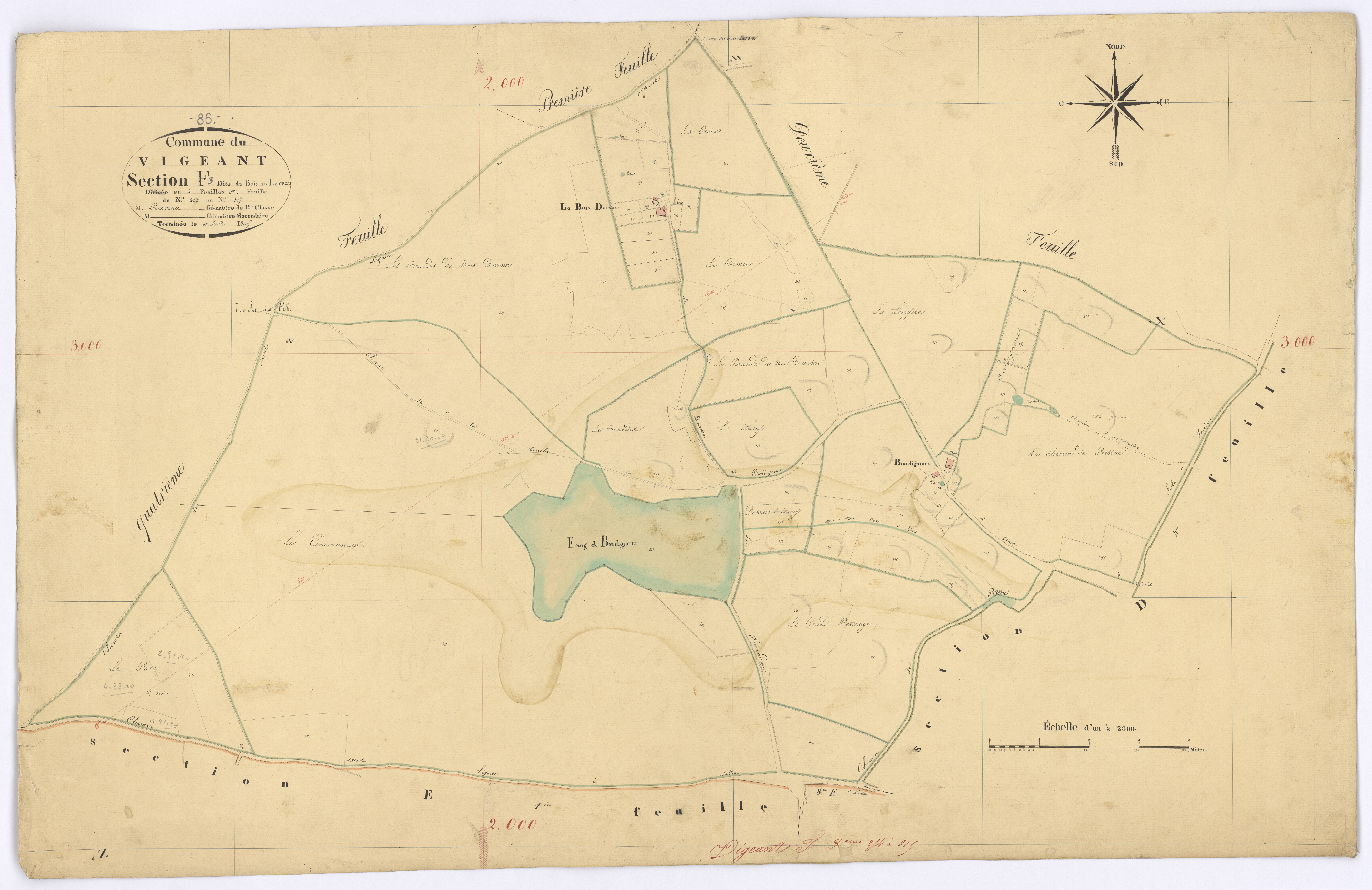 Le Vigeant - FRAD086_cadastre Plans 