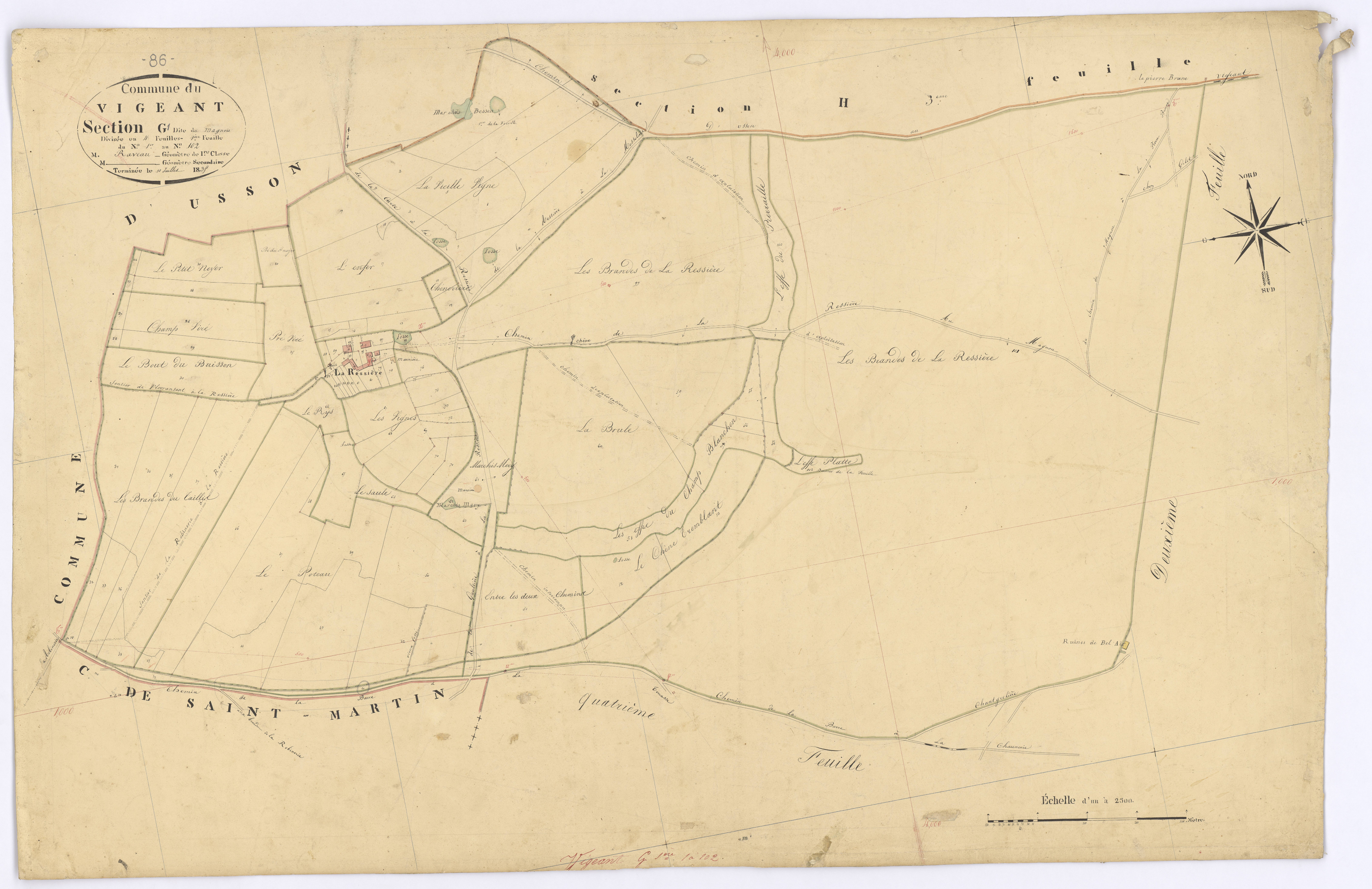 Le Vigeant - FRAD086_cadastre Plans 