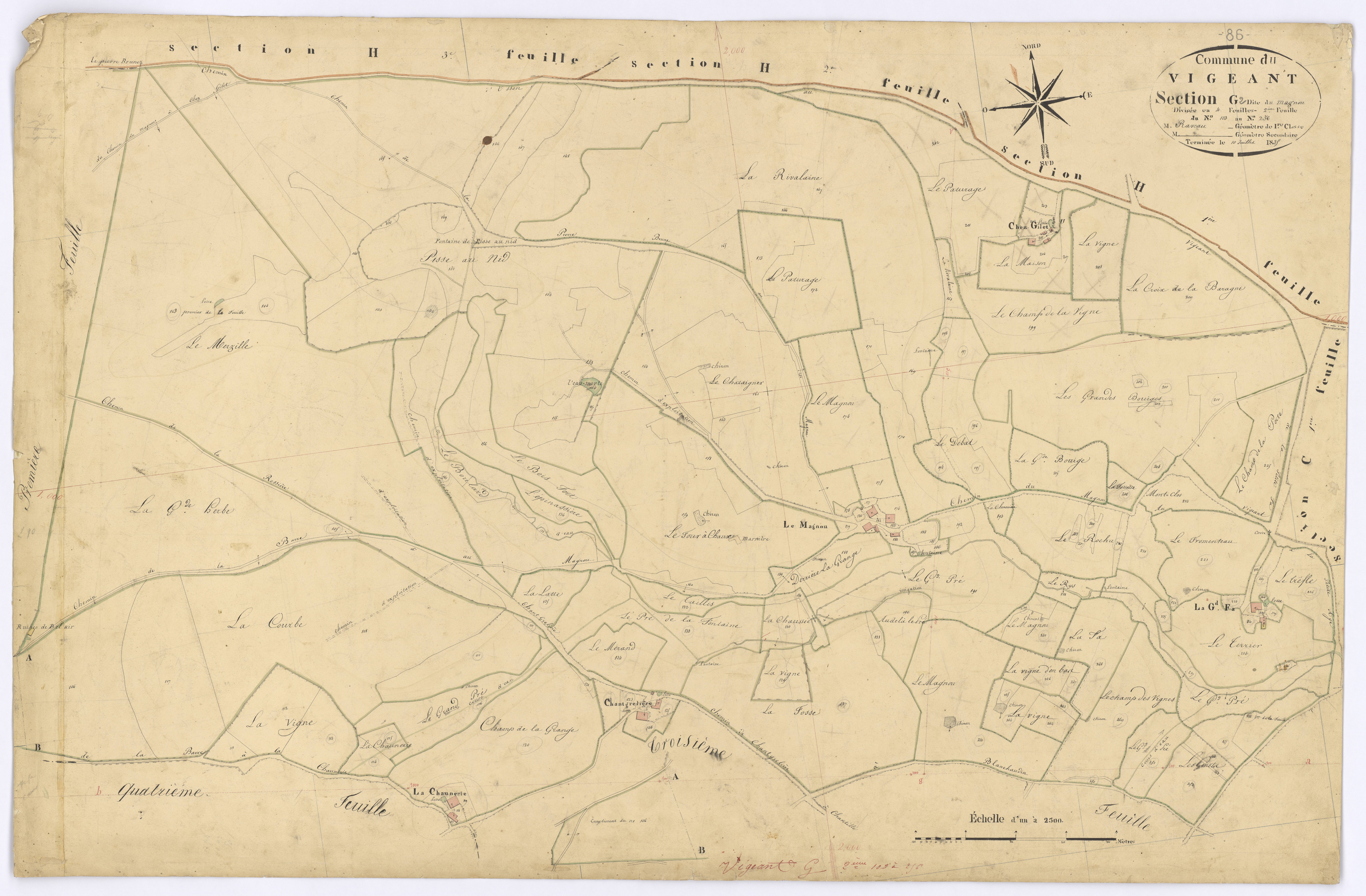Le Vigeant - FRAD086_cadastre Plans 