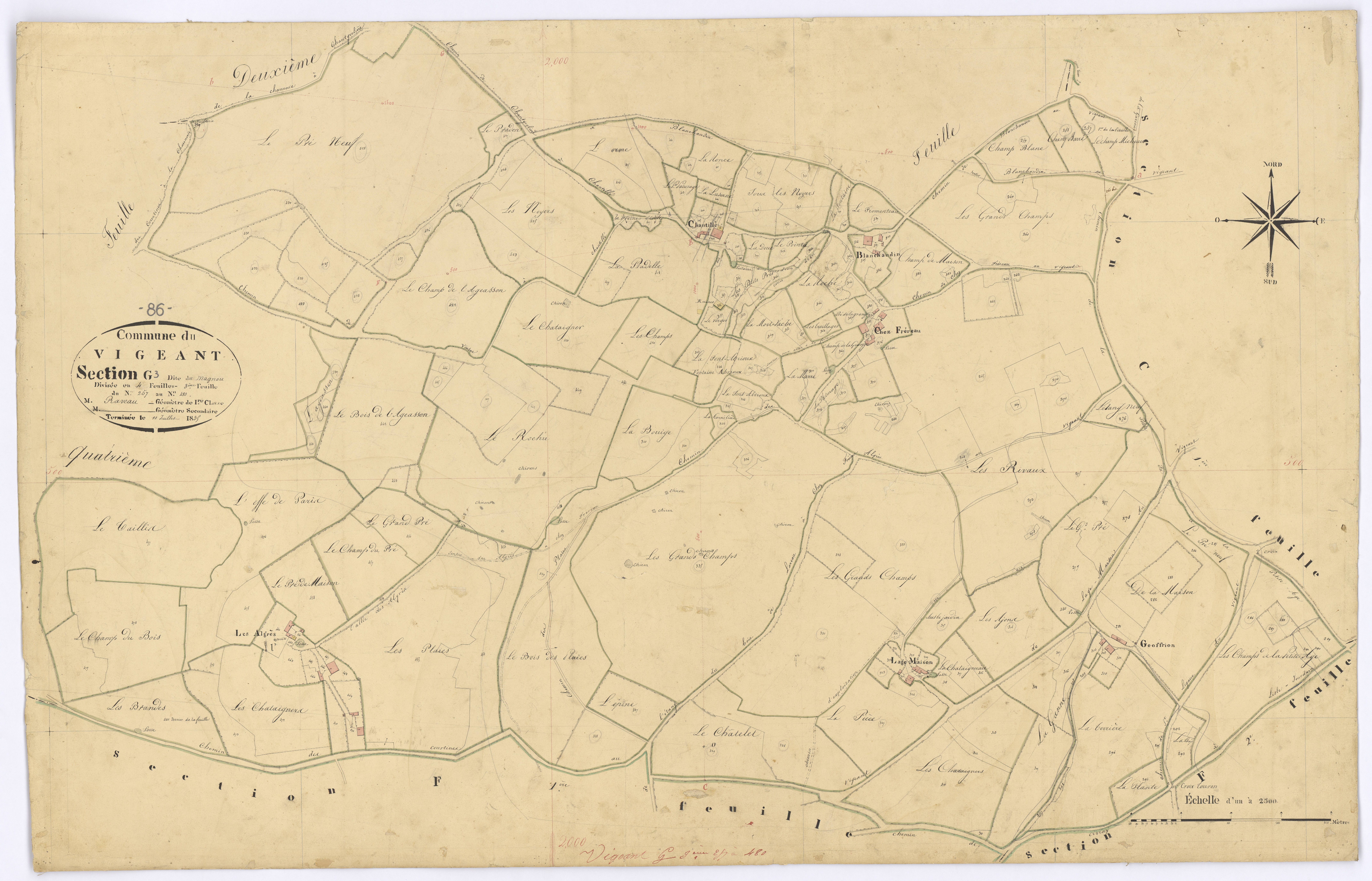 Le Vigeant - FRAD086_cadastre Plans 