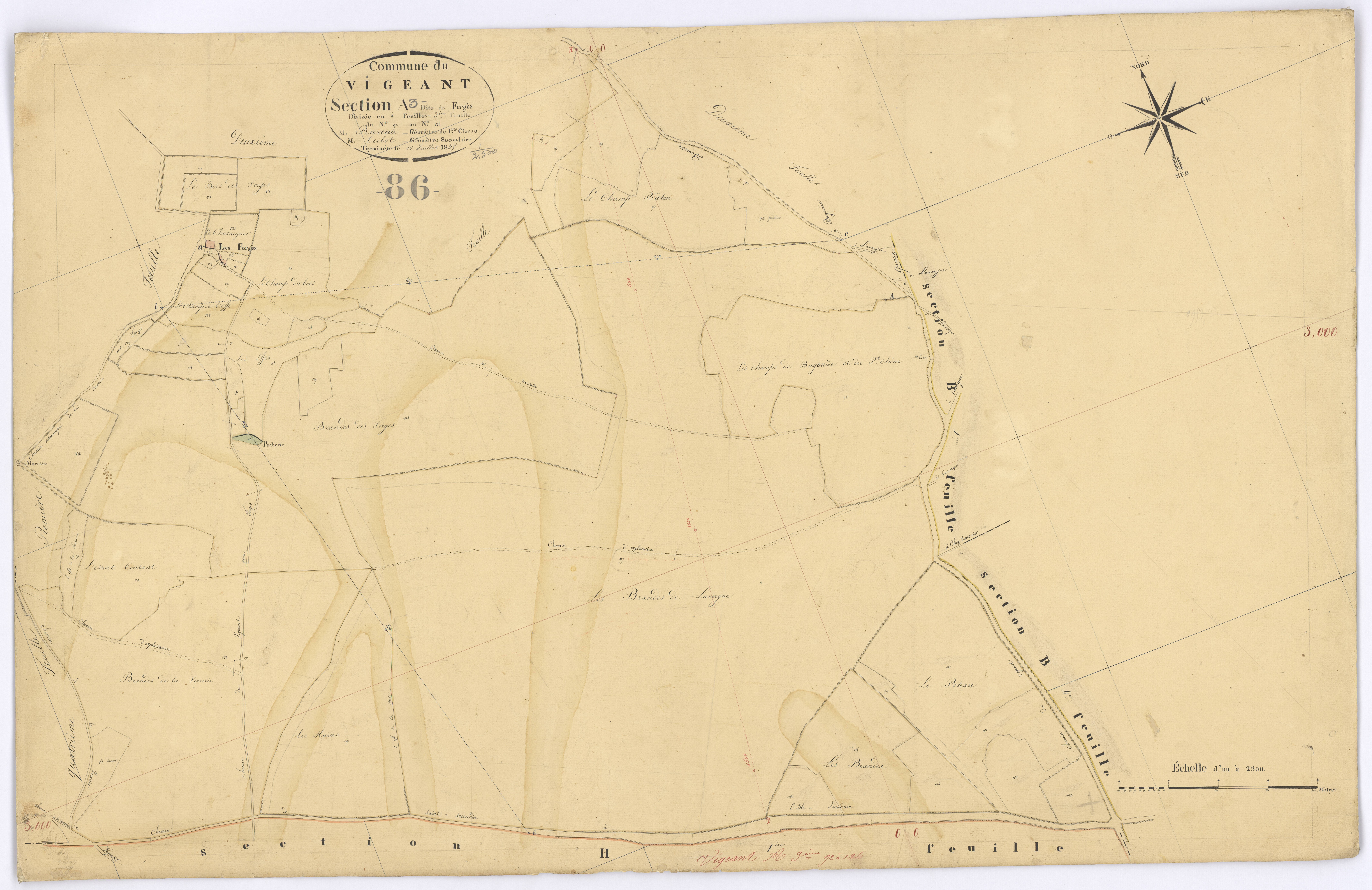 Le Vigeant - FRAD086_cadastre Plans 