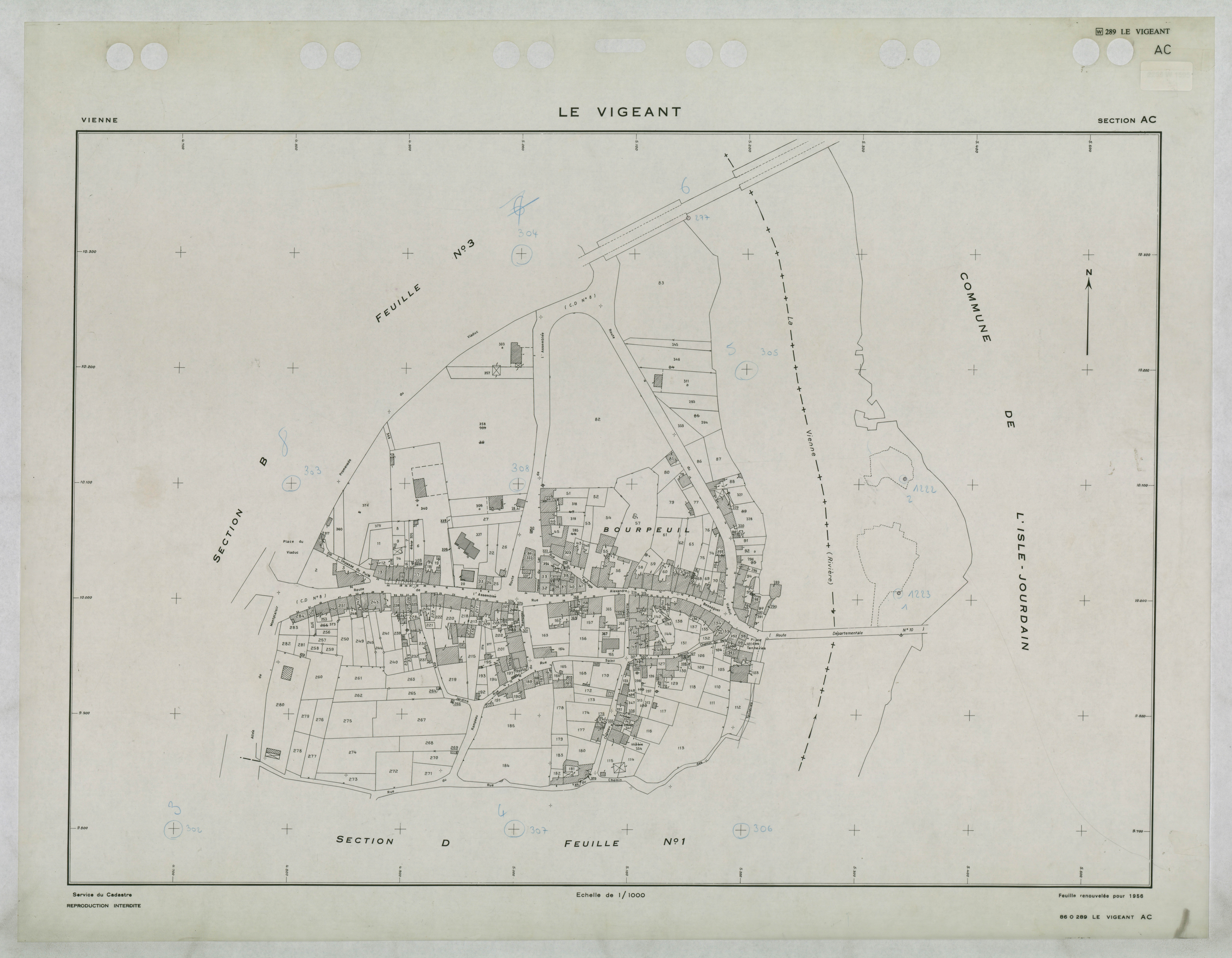 Le Vigeant - FRAD086_cadastre Plans renouvelés 