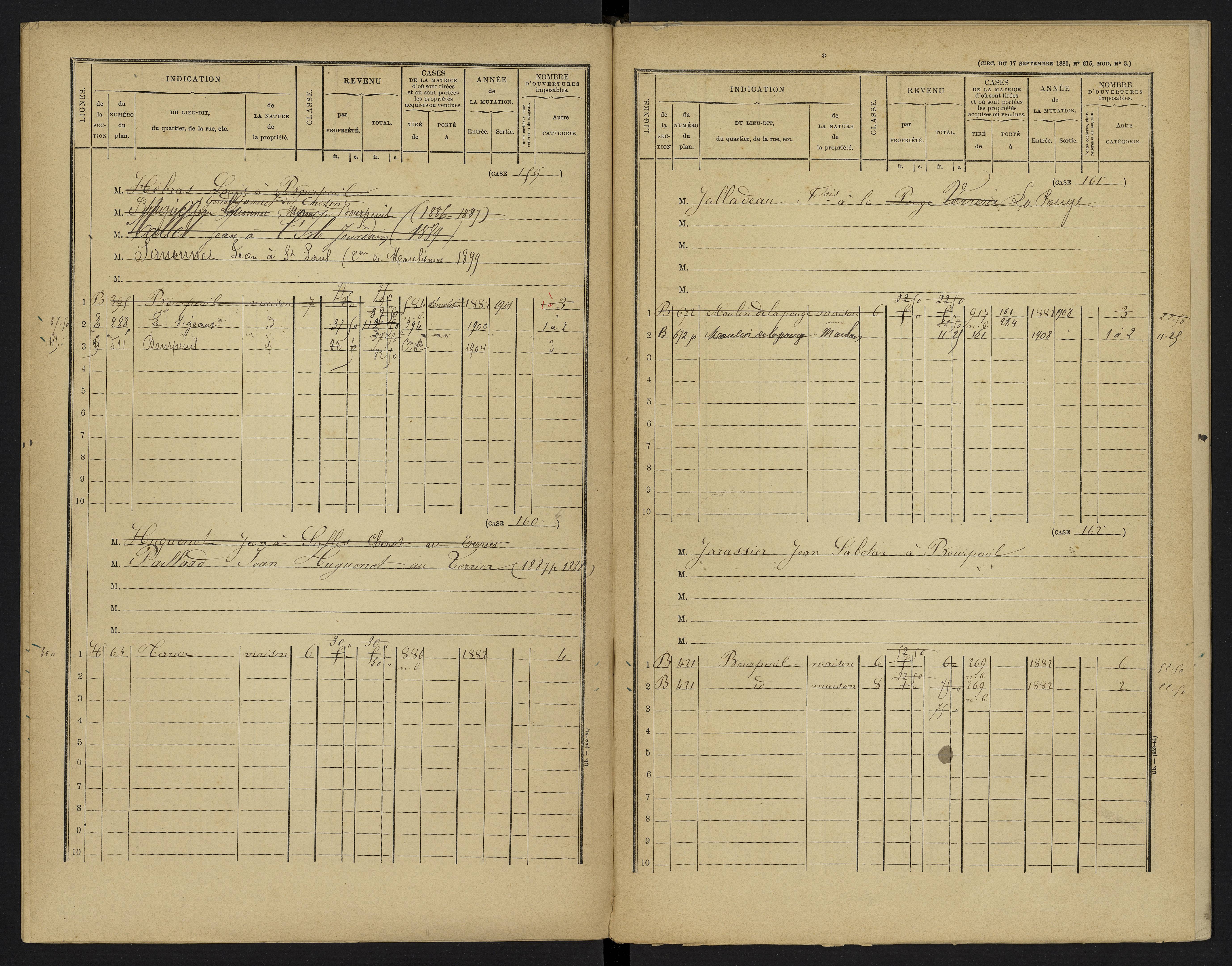 Le Vigeant - FRAD086_cadastre Cases 1-359. 