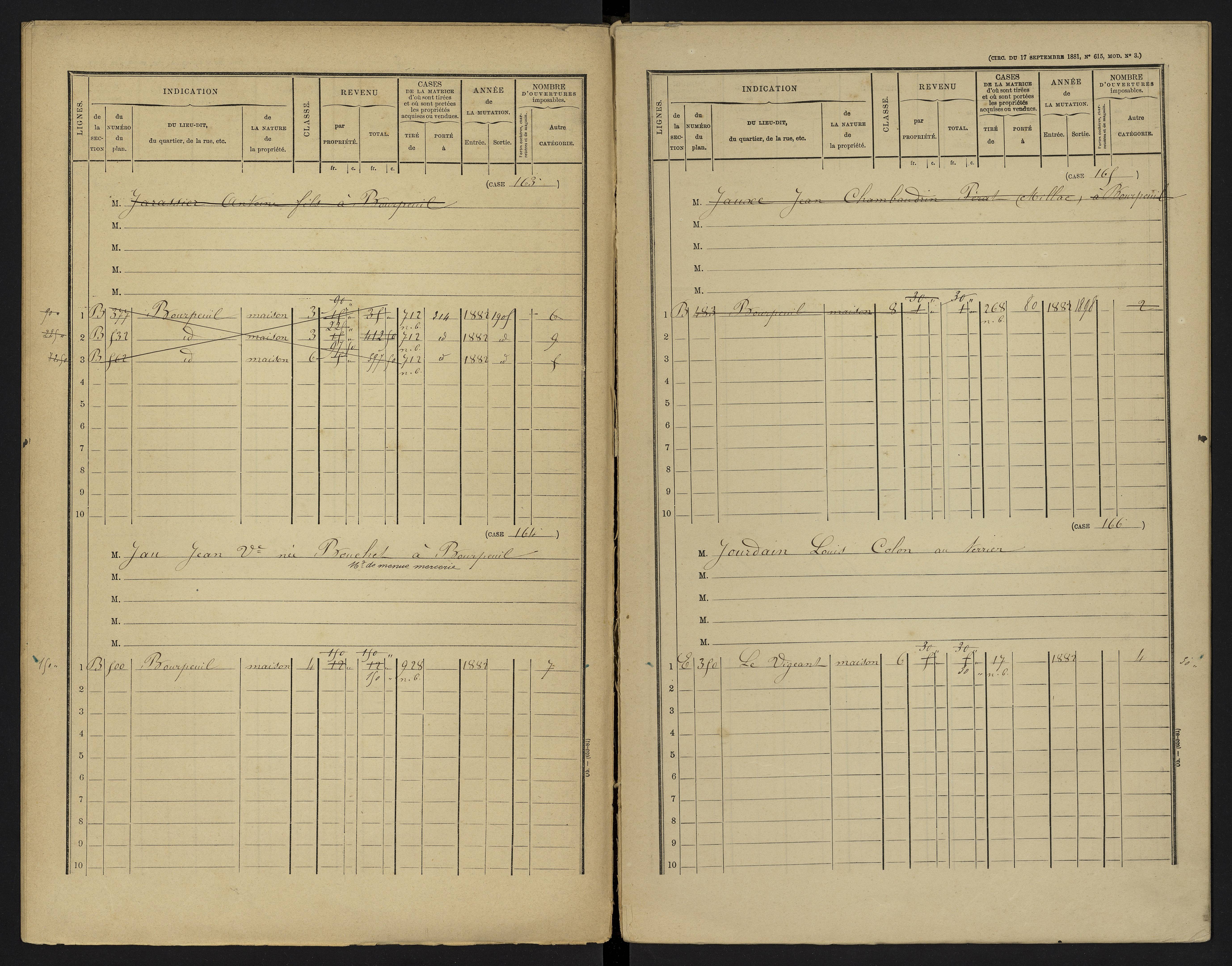 Le Vigeant - FRAD086_cadastre Cases 1-359. 