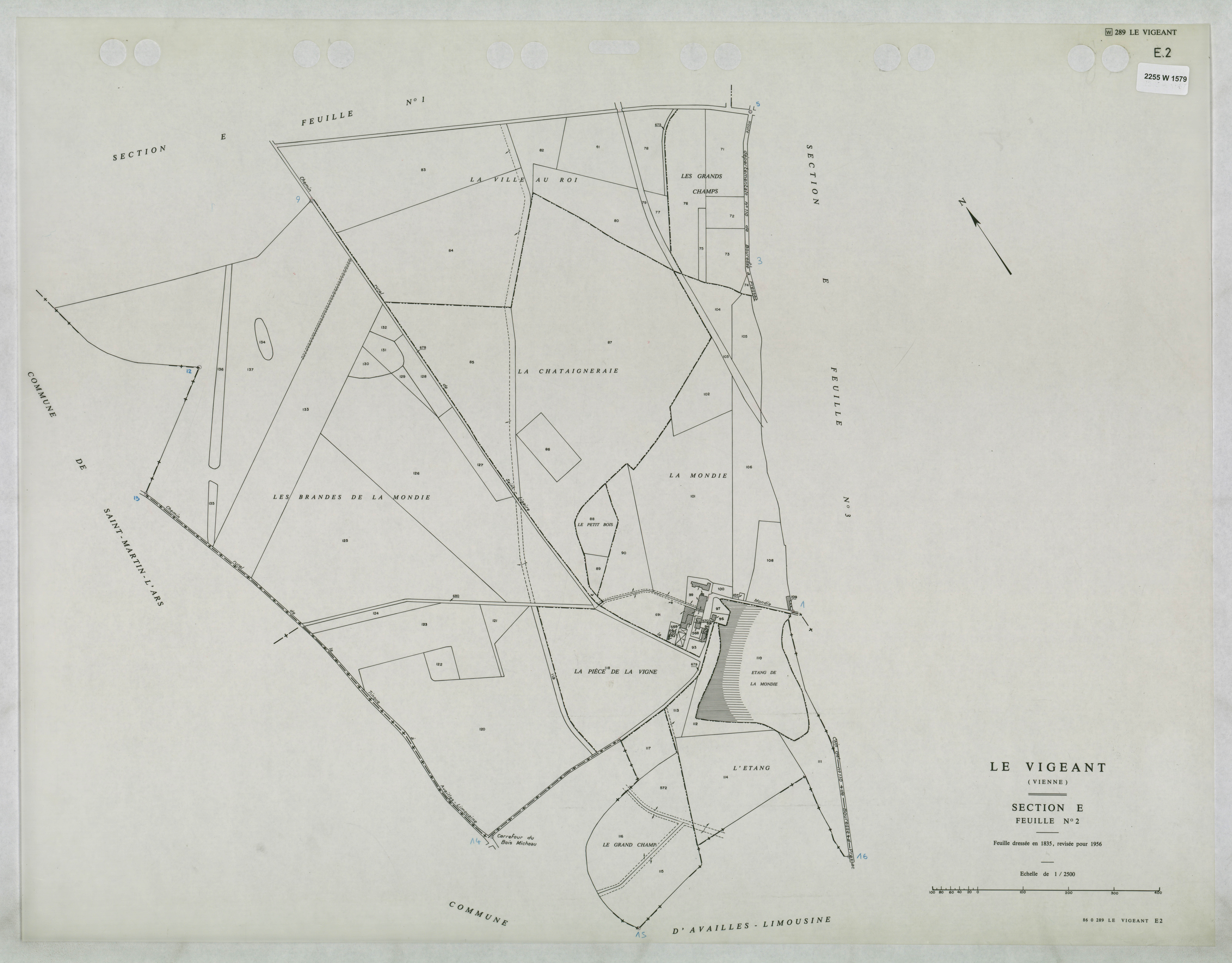 Le Vigeant - FRAD086_cadastre Plans mis à jour 