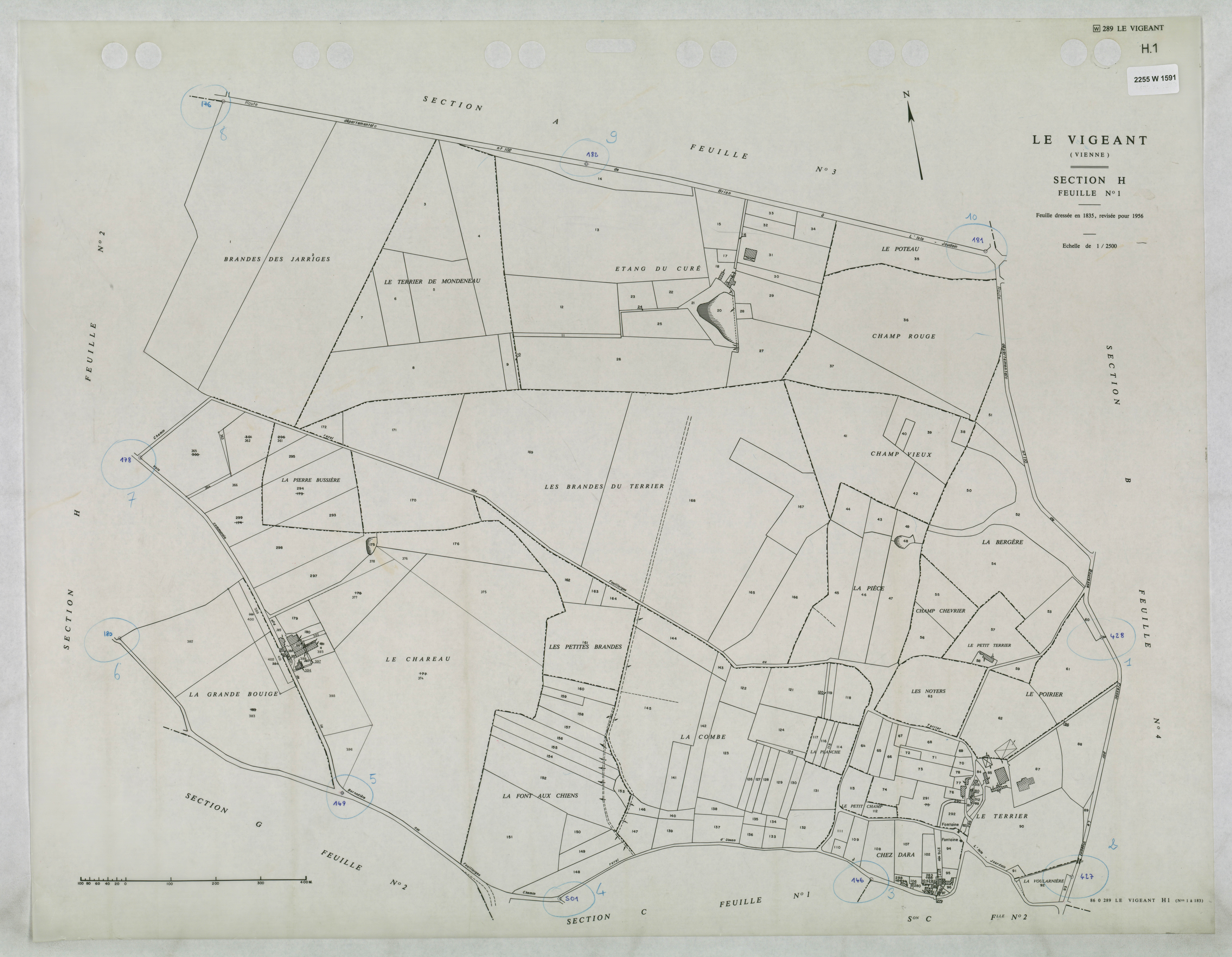 Le Vigeant - FRAD086_cadastre Plans mis à jour 