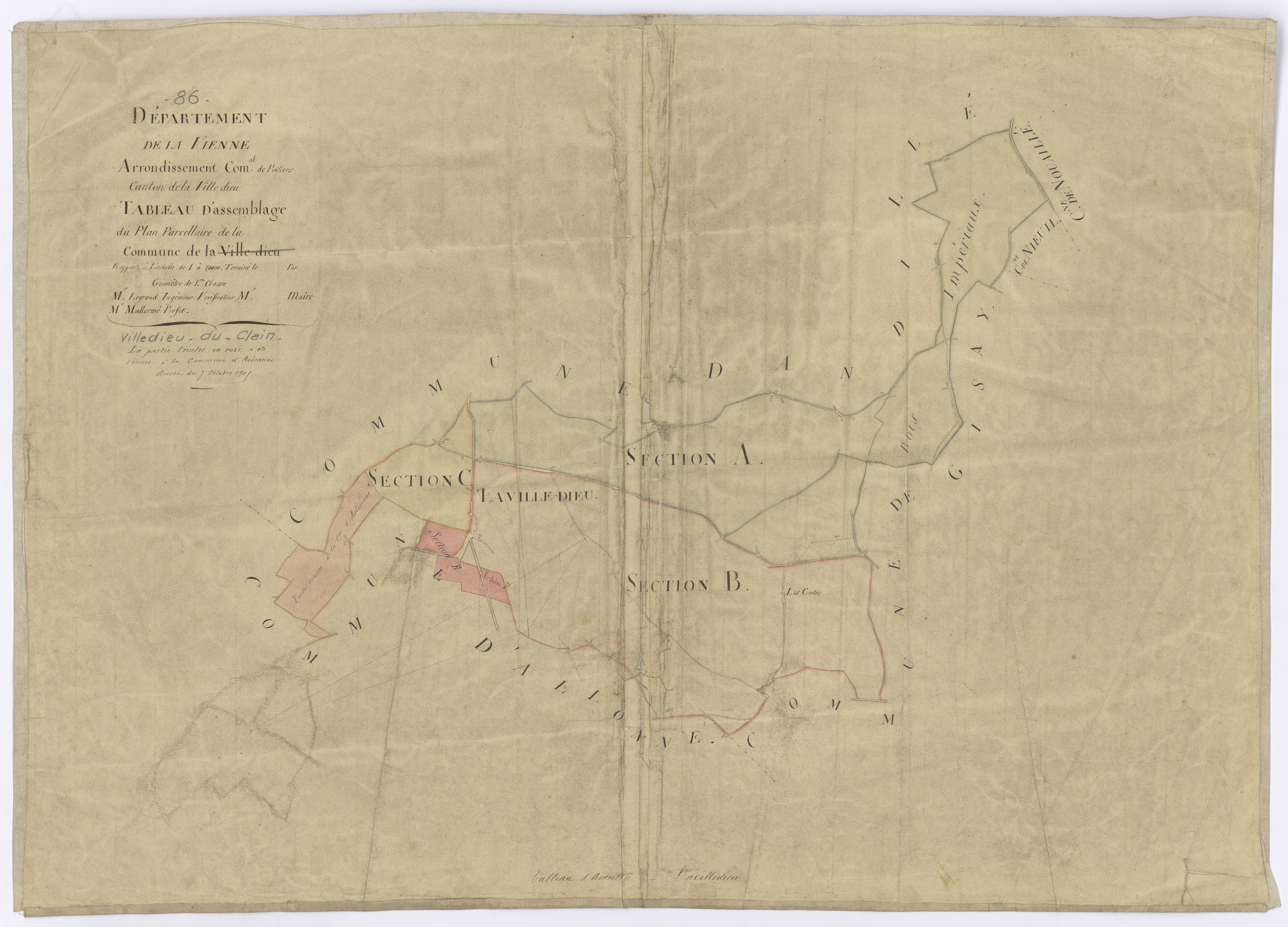La Villedieu-du-Clain - FRAD086_cadastre Plans 