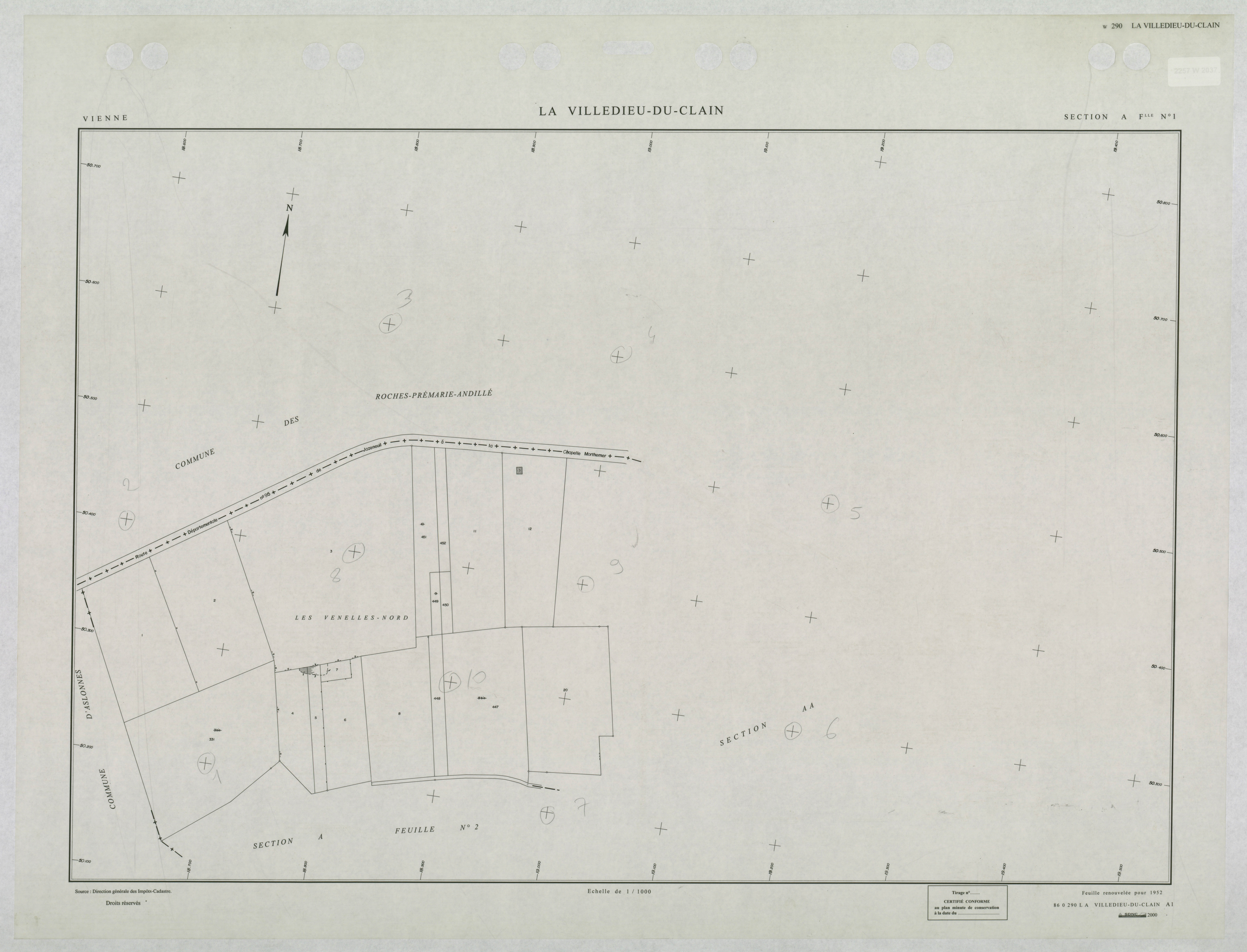 La Villedieu-du-Clain - FRAD086_cadastre Plans refaits 