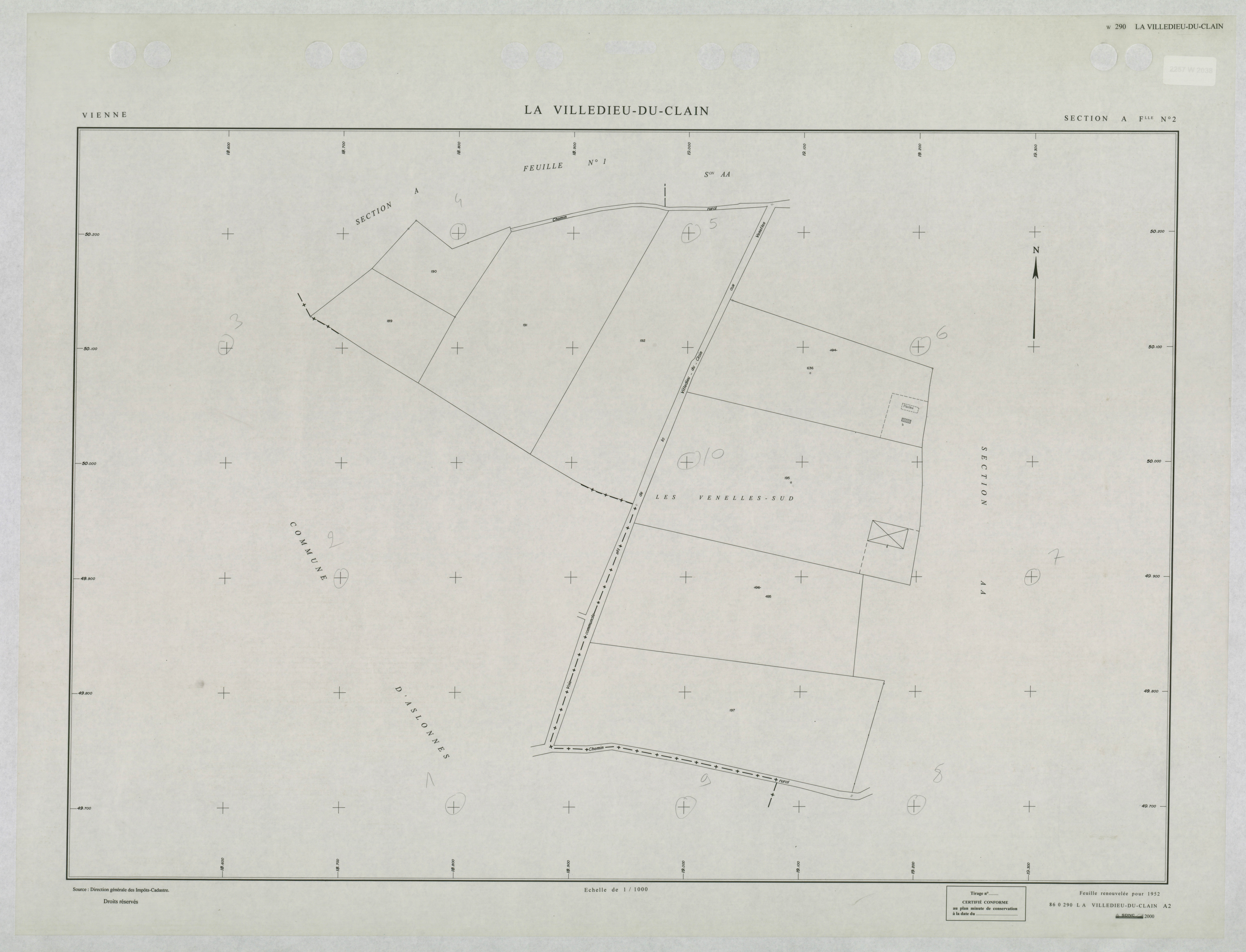 La Villedieu-du-Clain - FRAD086_cadastre Plans refaits 