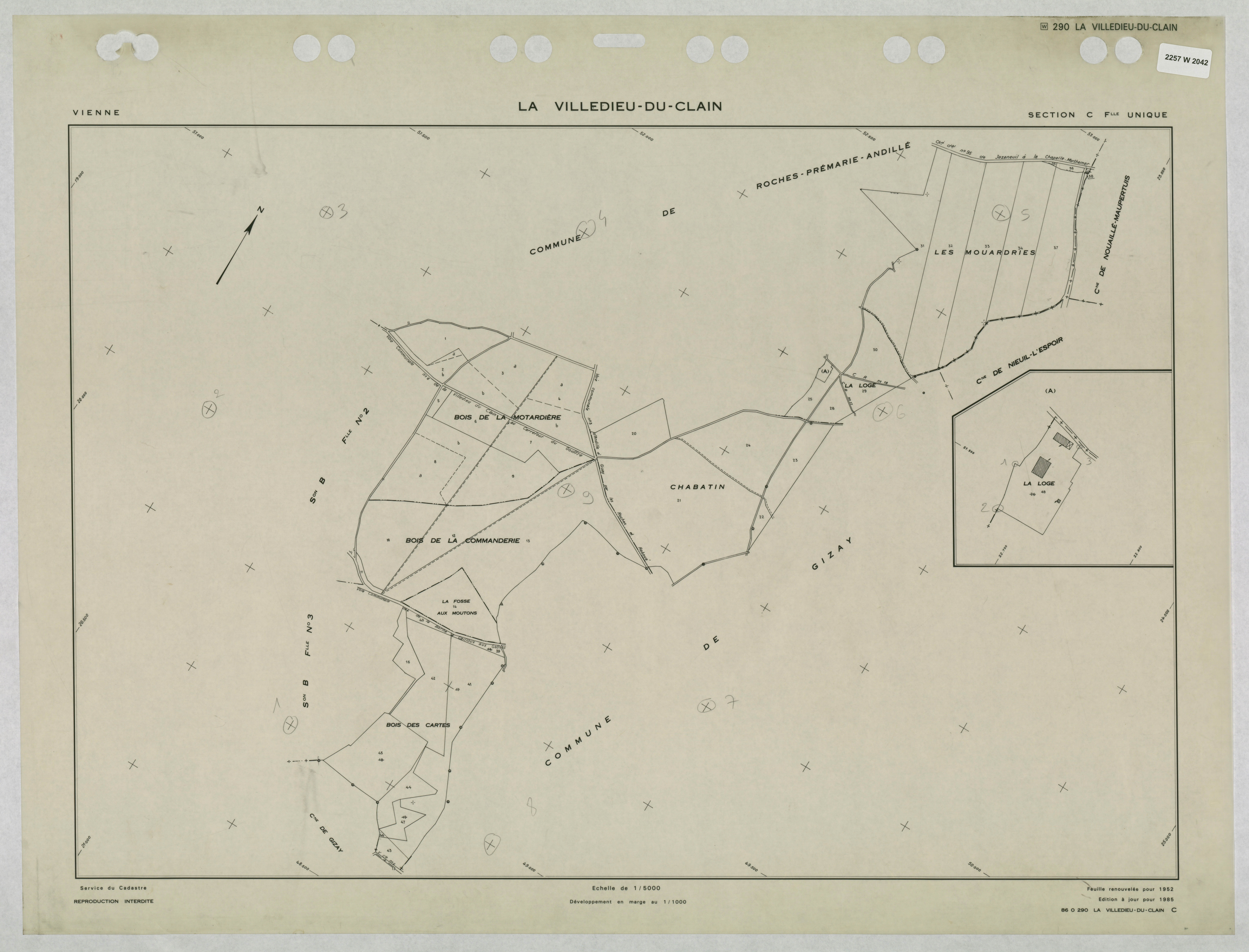 La Villedieu-du-Clain - FRAD086_cadastre Plans refaits 