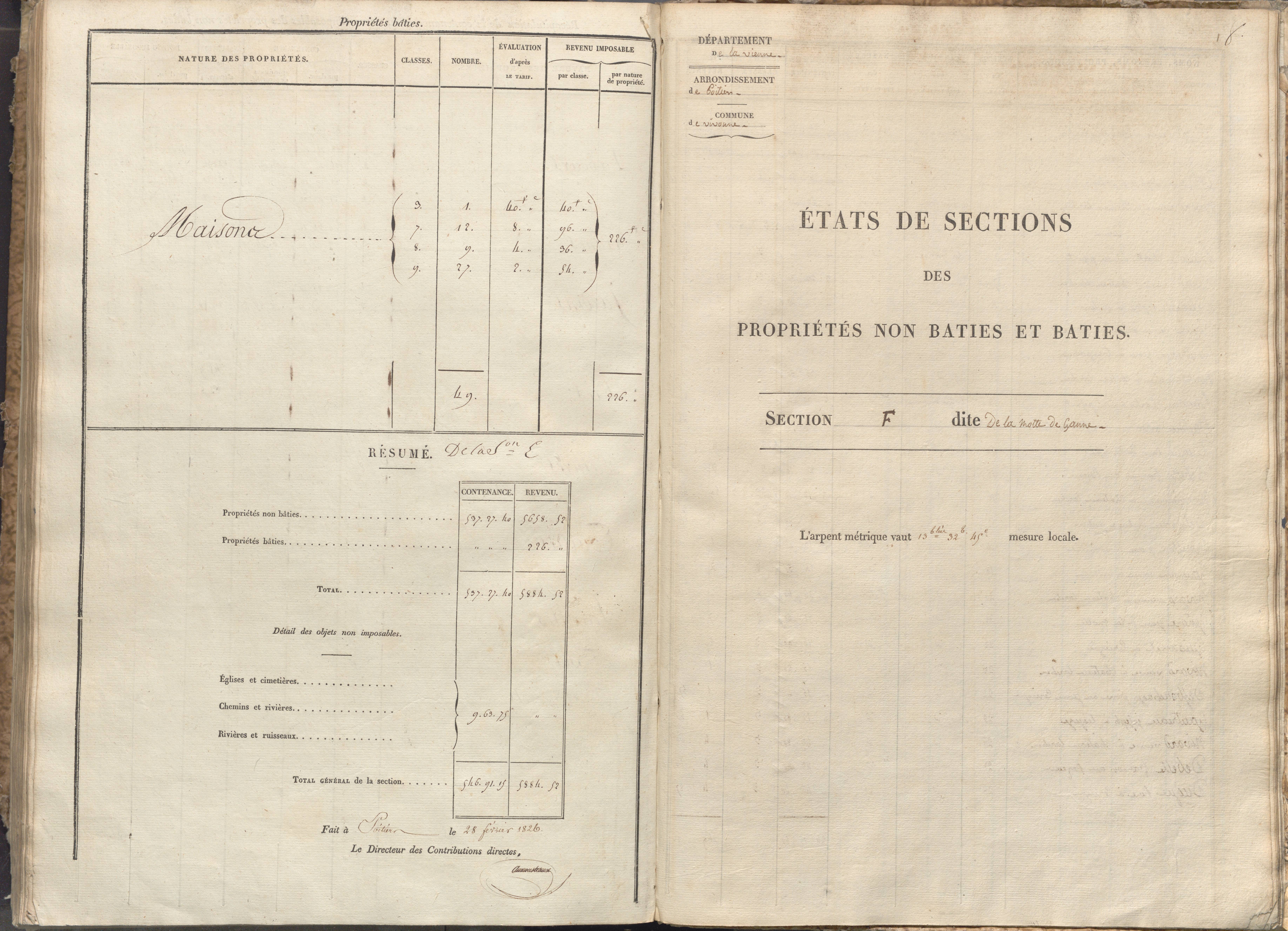 Vivonne - FRAD086_cadastre Sections A-F. 